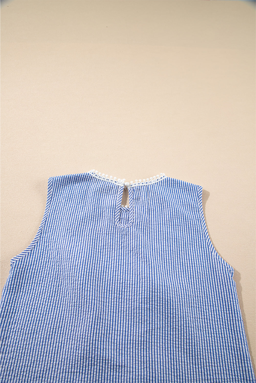 Sky Blue Stripe Top