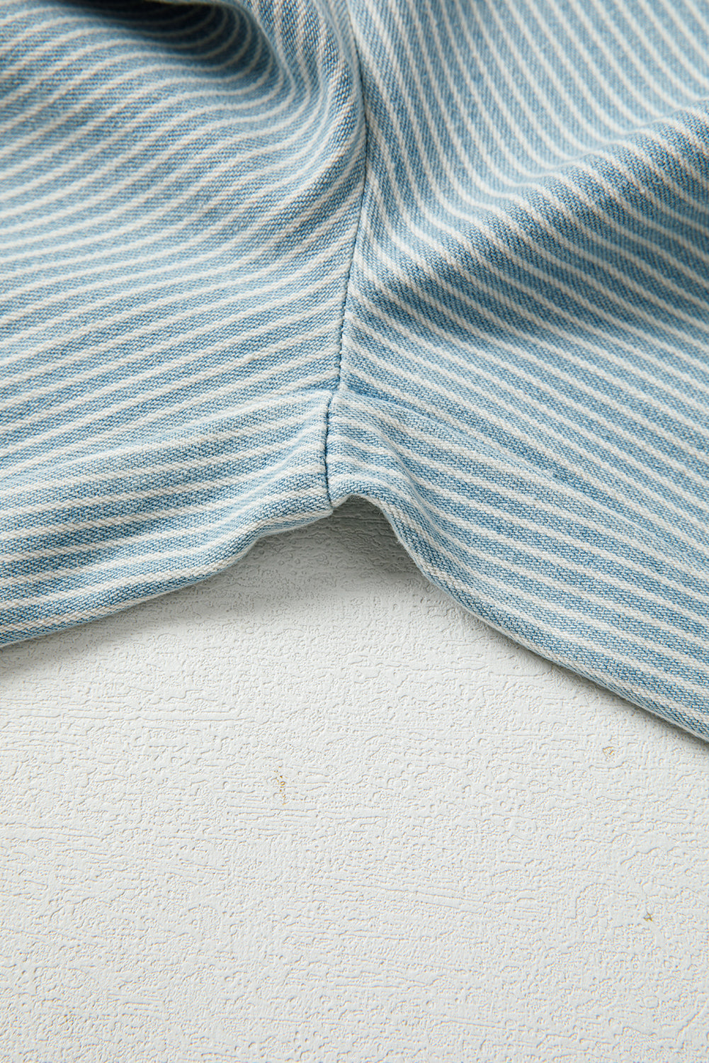 Blue Stripe Mid Rise Drawstring Jeans