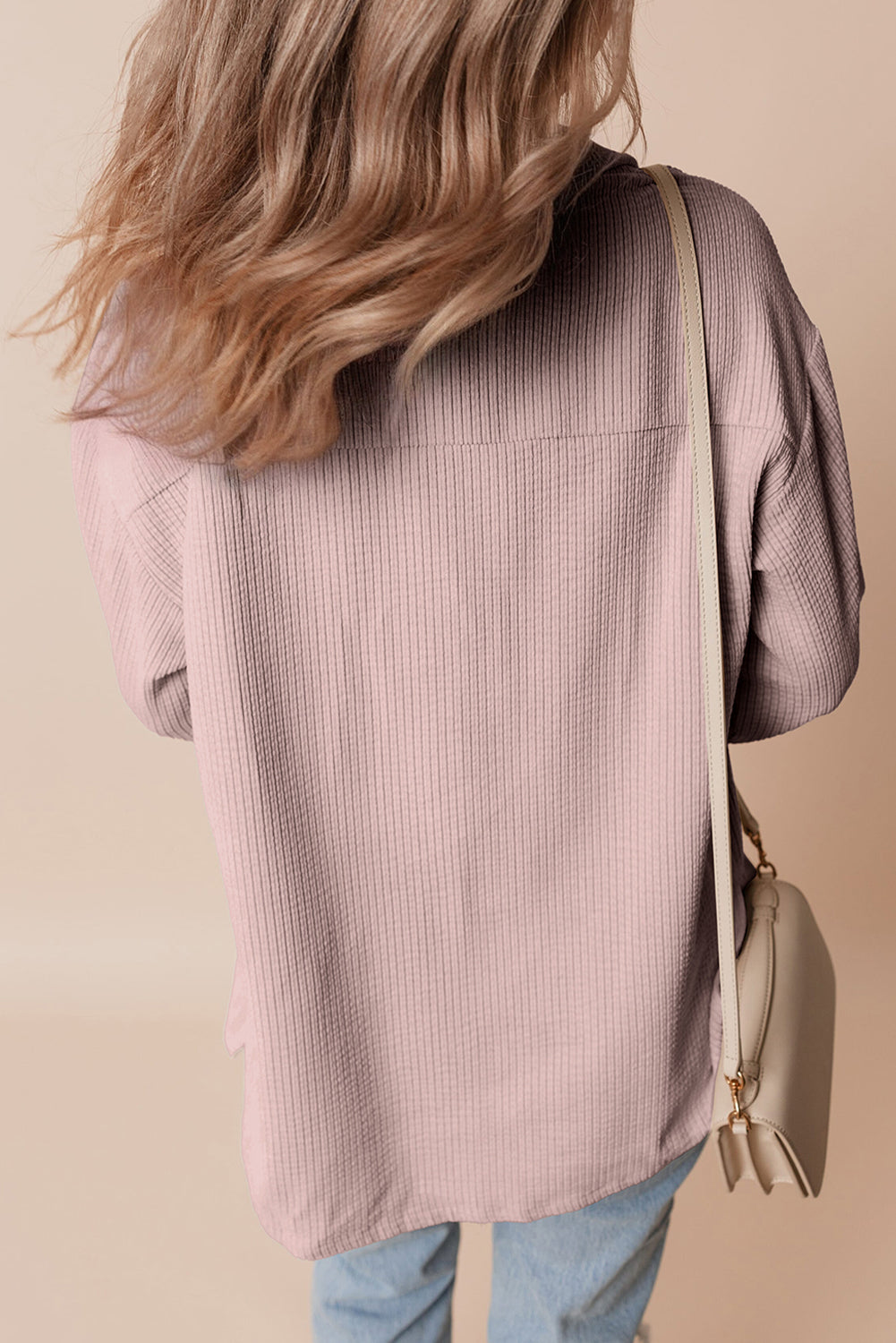 Light Pink Corduroy Shacket