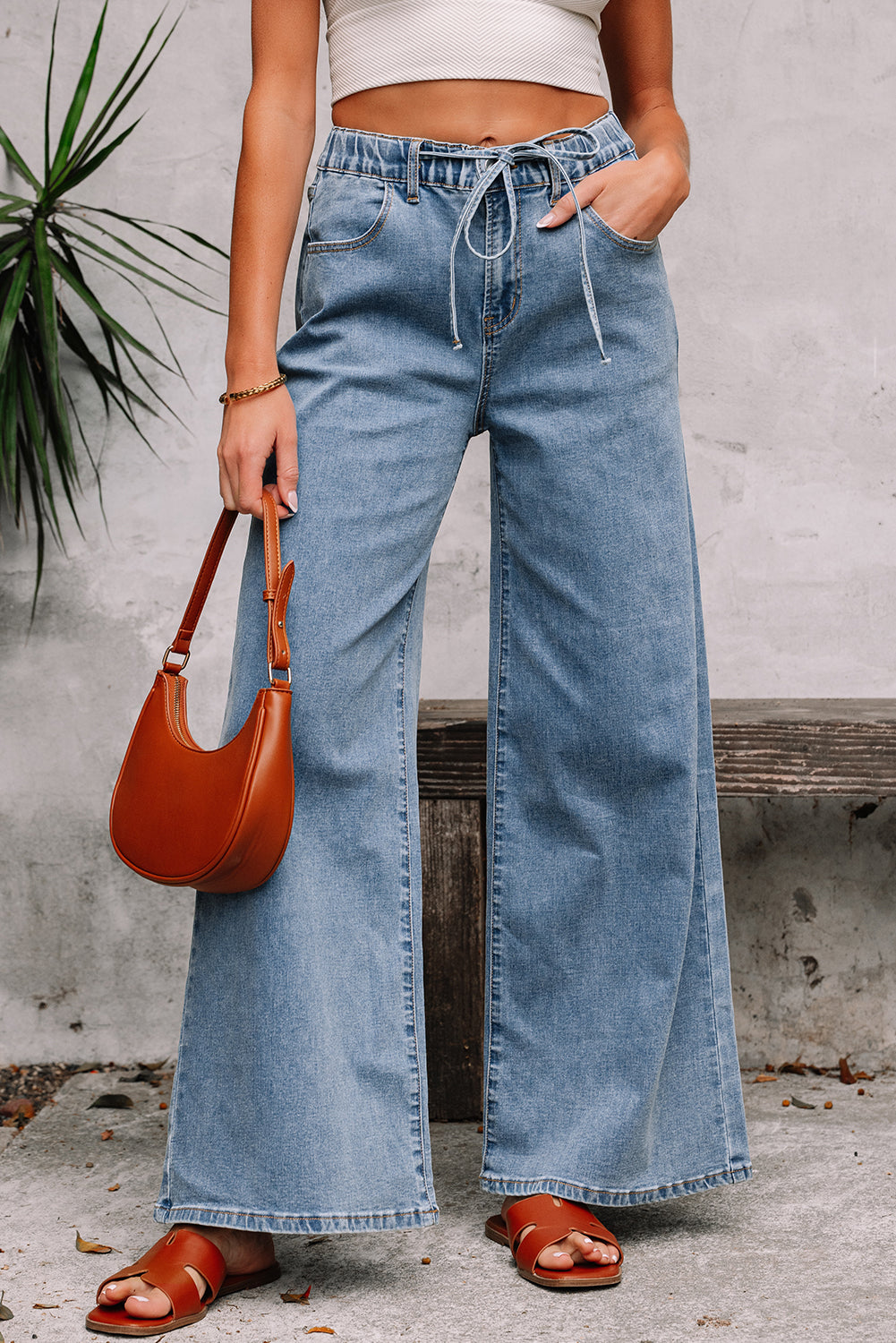 Dusk Blue Medium Wash Denim Pants