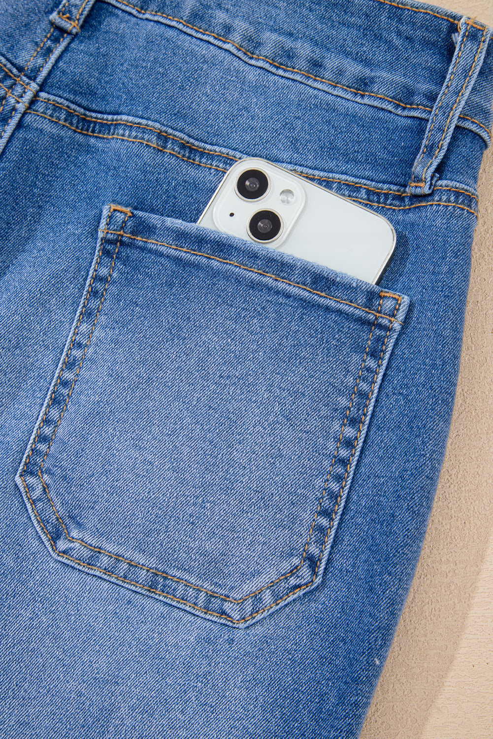 Sky Blue High Rise Wide Leg Jeans