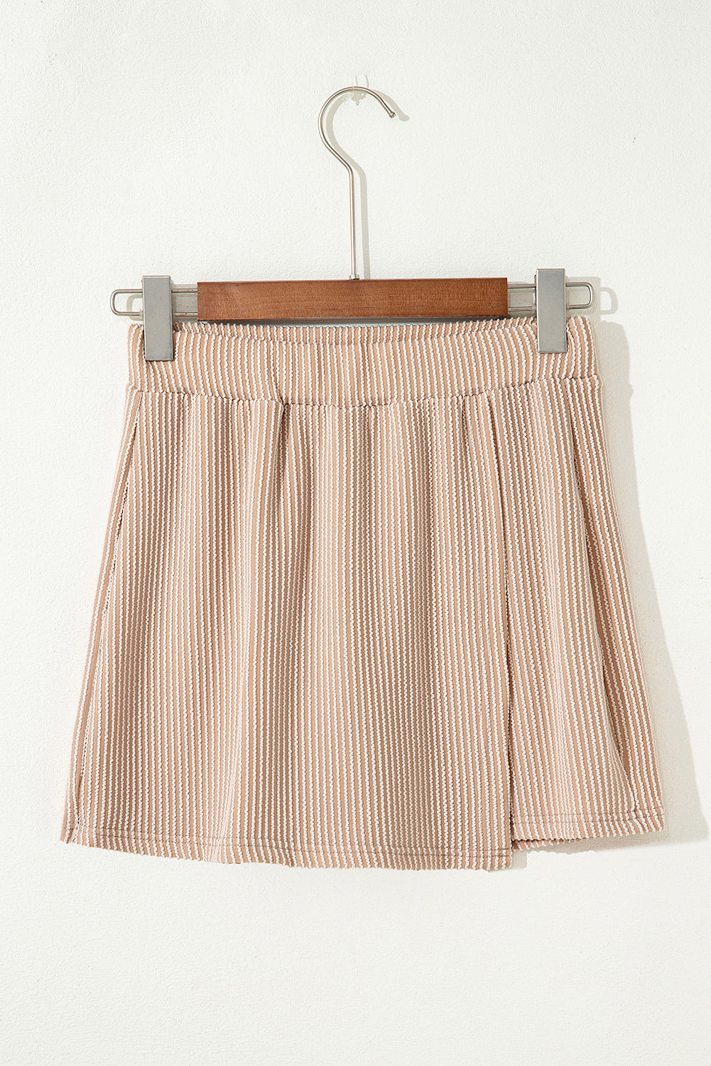 Corded High Waist Wrap Skort