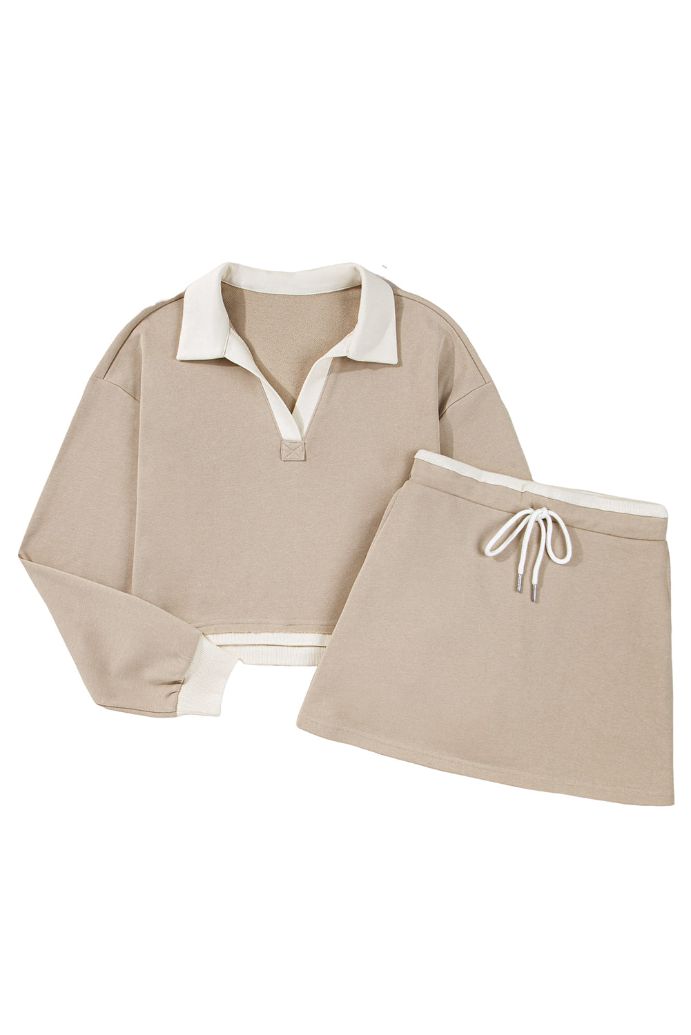 Parchment Colorblock Patchwork Skirt Set