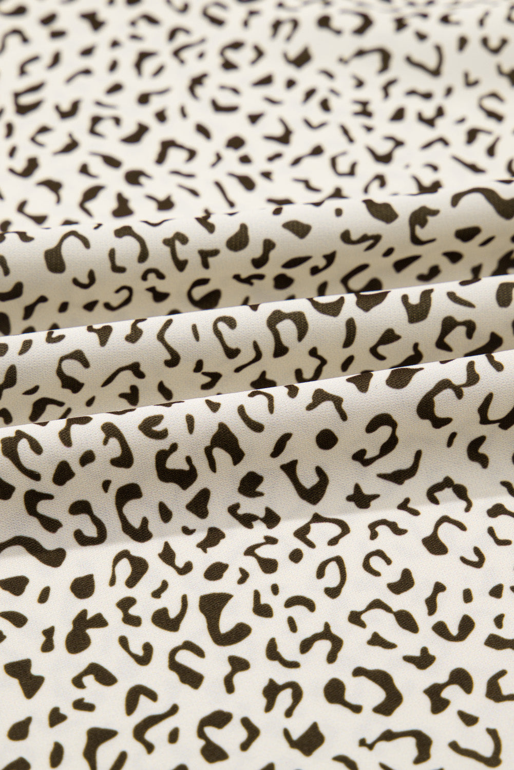 Beige Leopard Print Flared Dress