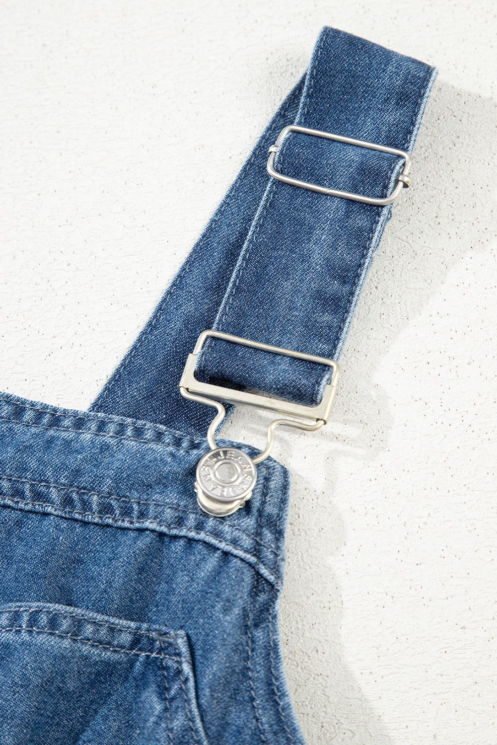 Buckle Straps Denim Romper