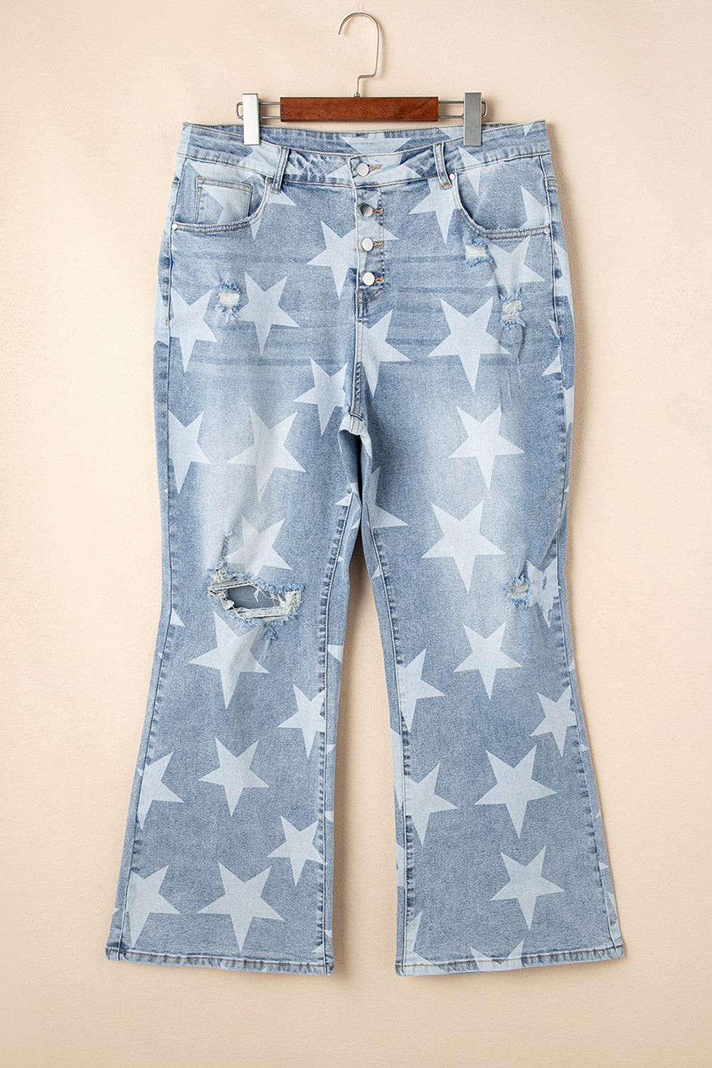 Sky Blue Star Jeans
