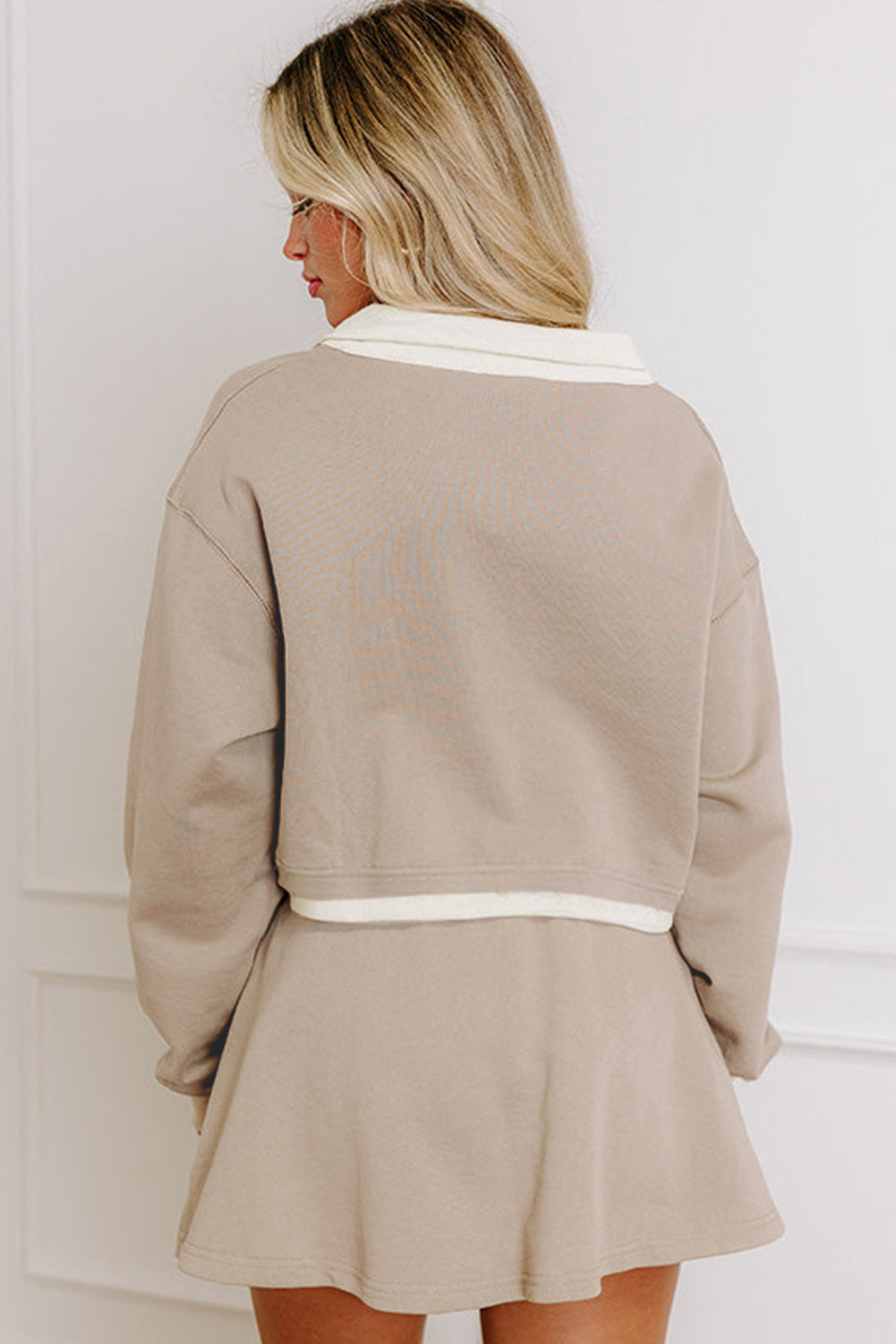 Parchment Colorblock Patchwork Skirt Set