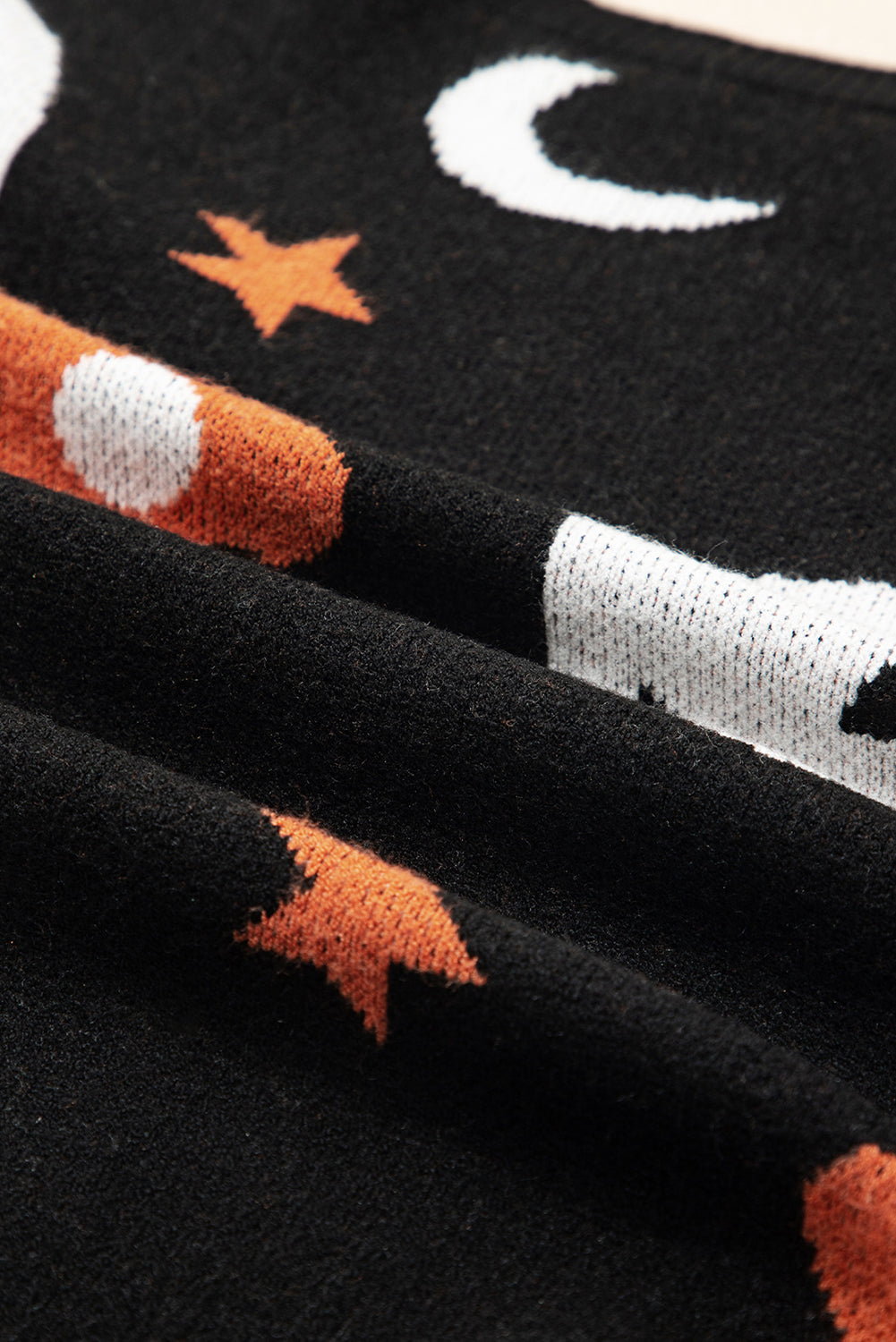 Halloween Pattern Drop Shoulder Sweater
