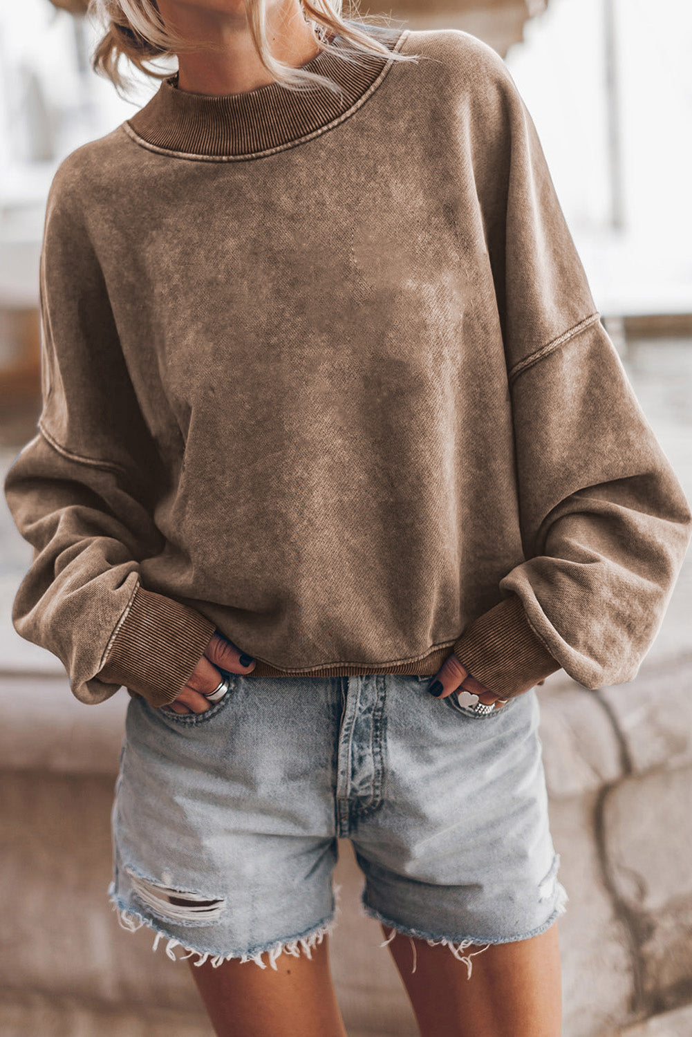Brown Pullover Sweatshirt