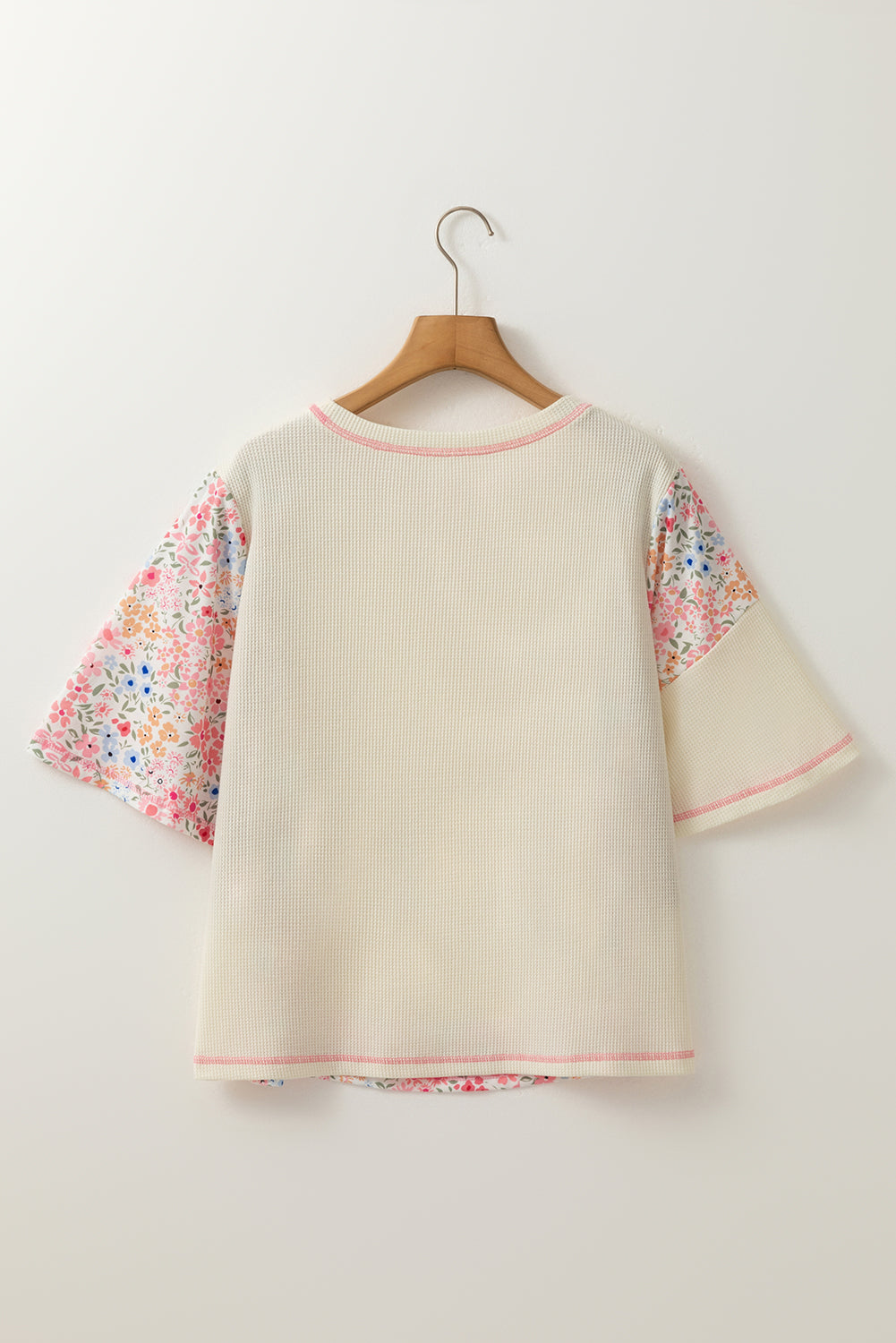 Beige Floral Patchwork Shirt