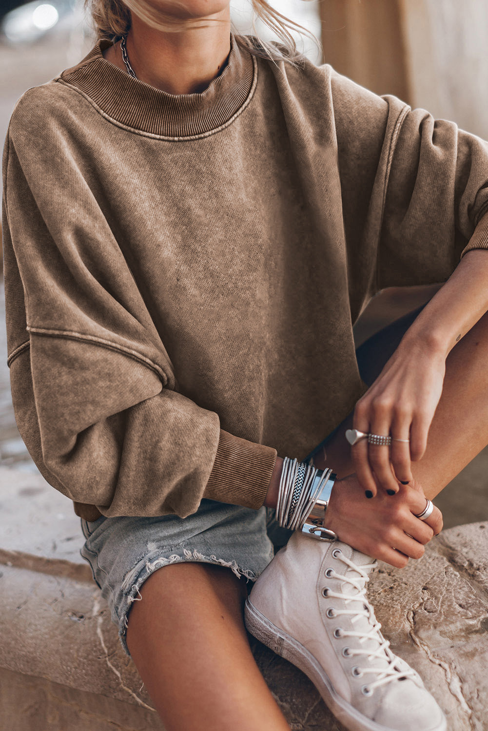 Brown Pullover Sweatshirt