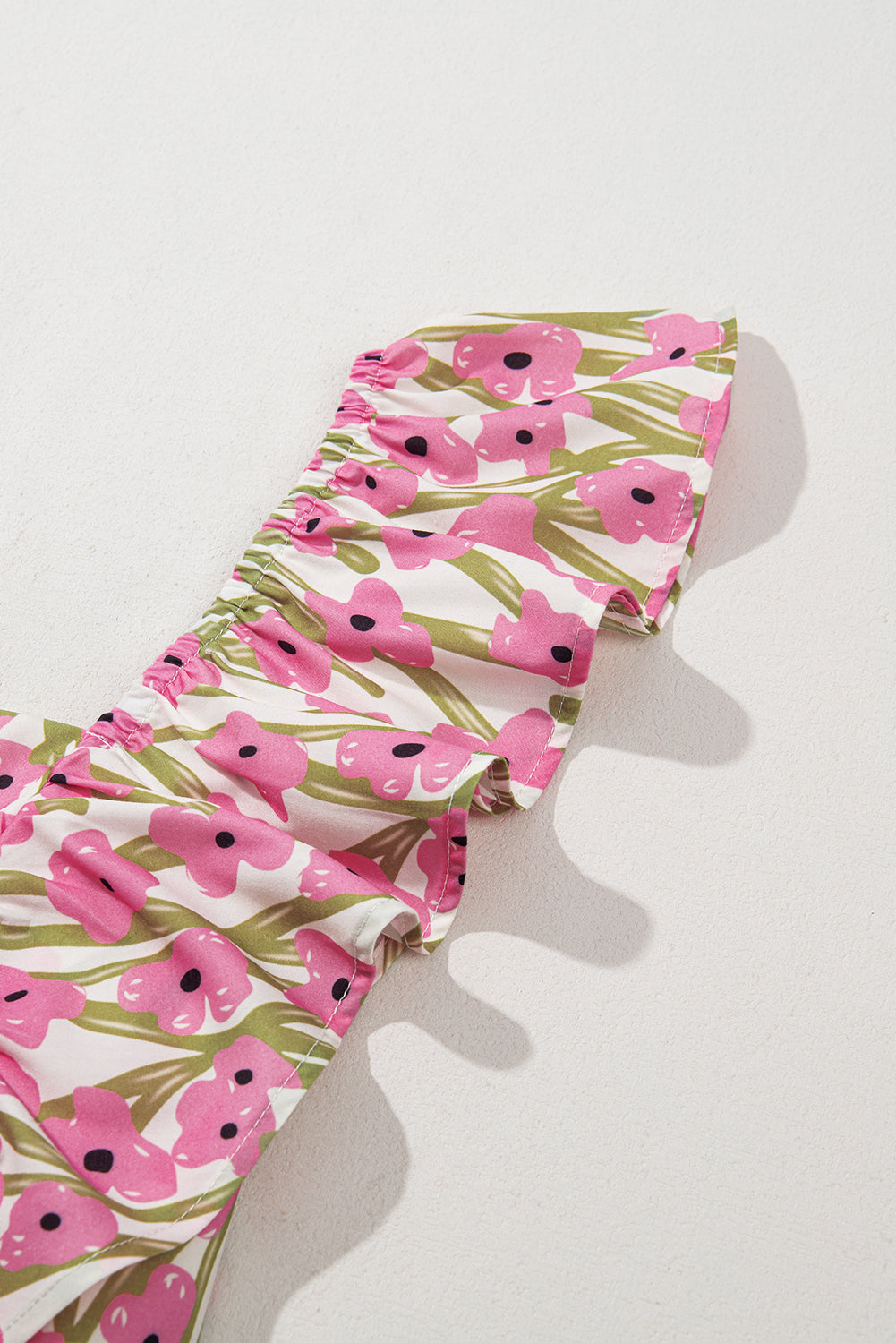 Pink High Waist Floral Maxi Dress