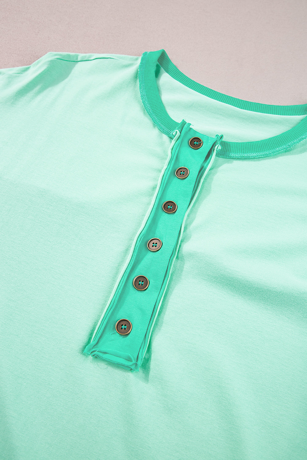 Bright Green Patchwork T Shirt