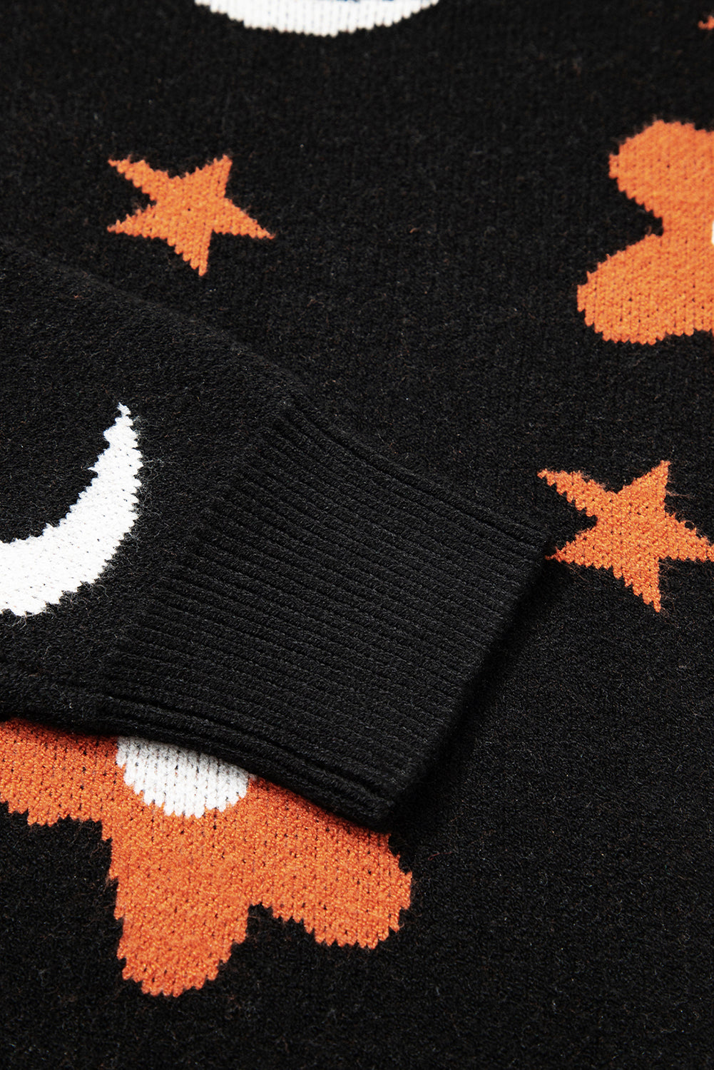 Halloween Pattern Drop Shoulder Sweater