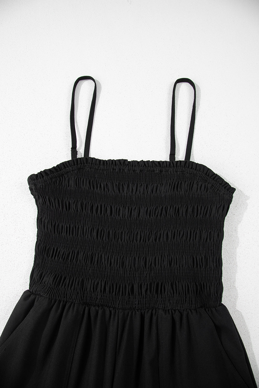 Black Spaghetti Straps Wide Leg Jumpsuit