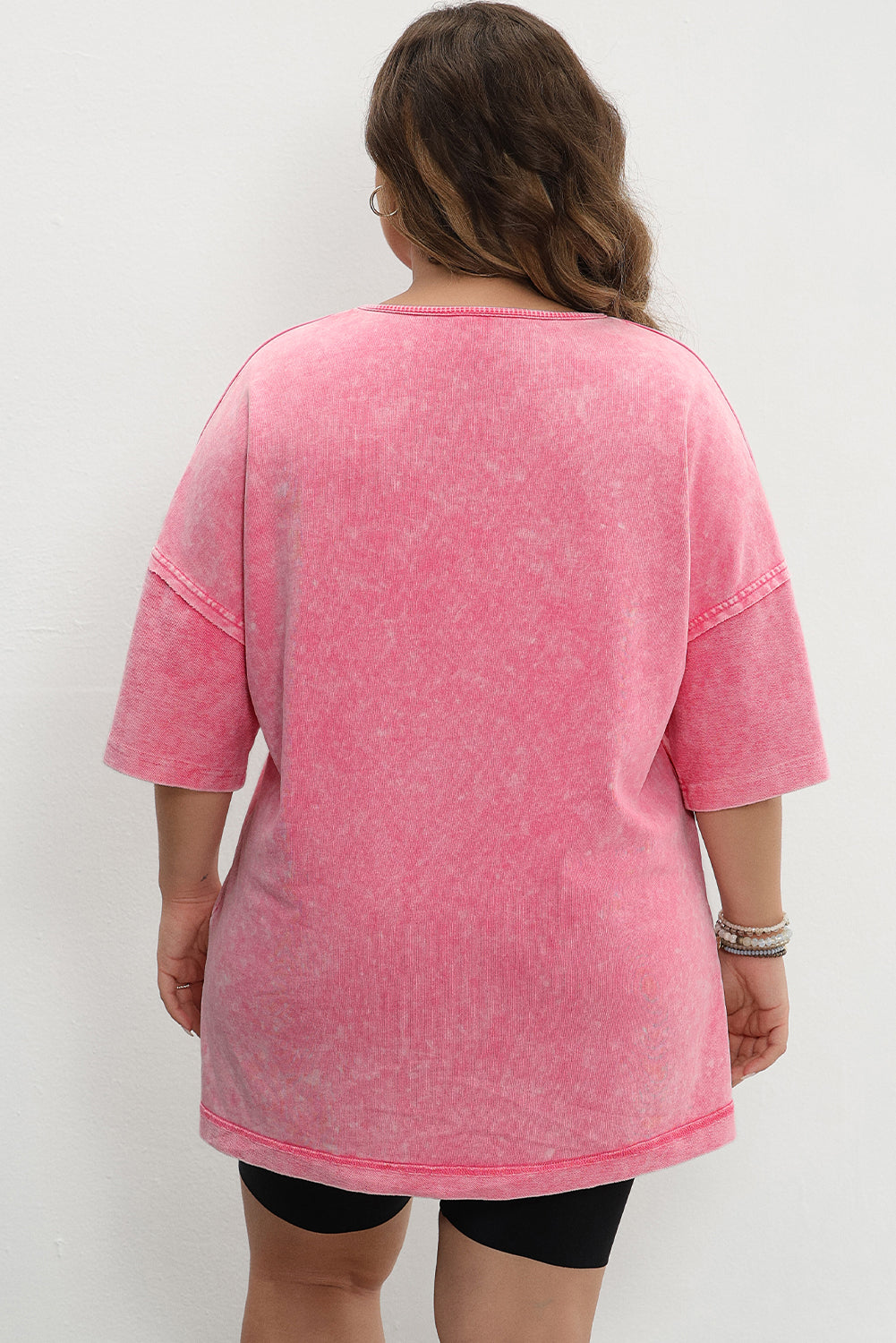 Strawberry Pink Mineral Wash Top