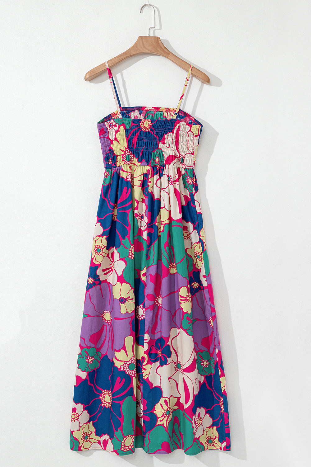 Purple Floral Print Maxi Dress