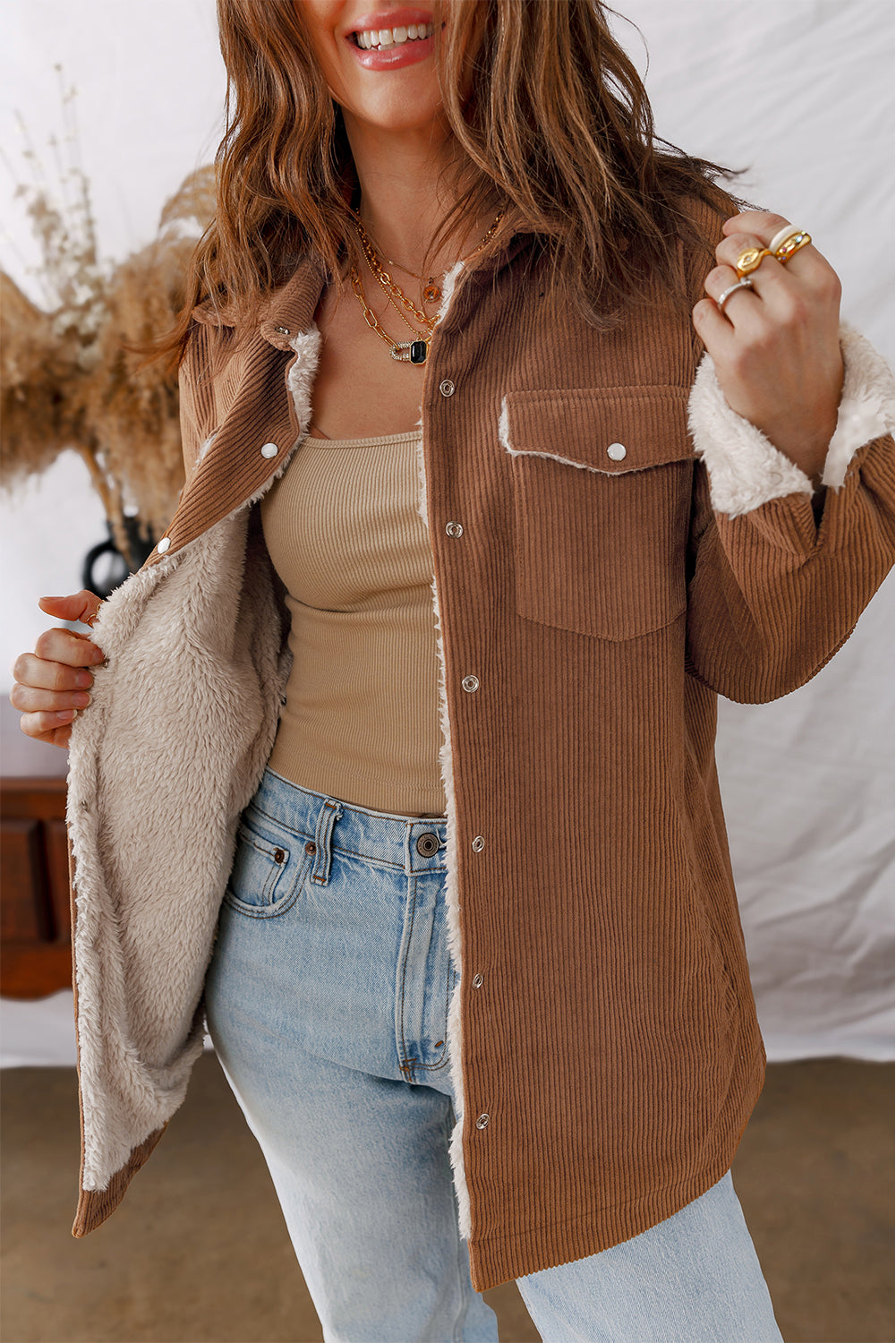 Fleece Lined Corduroy Jacket