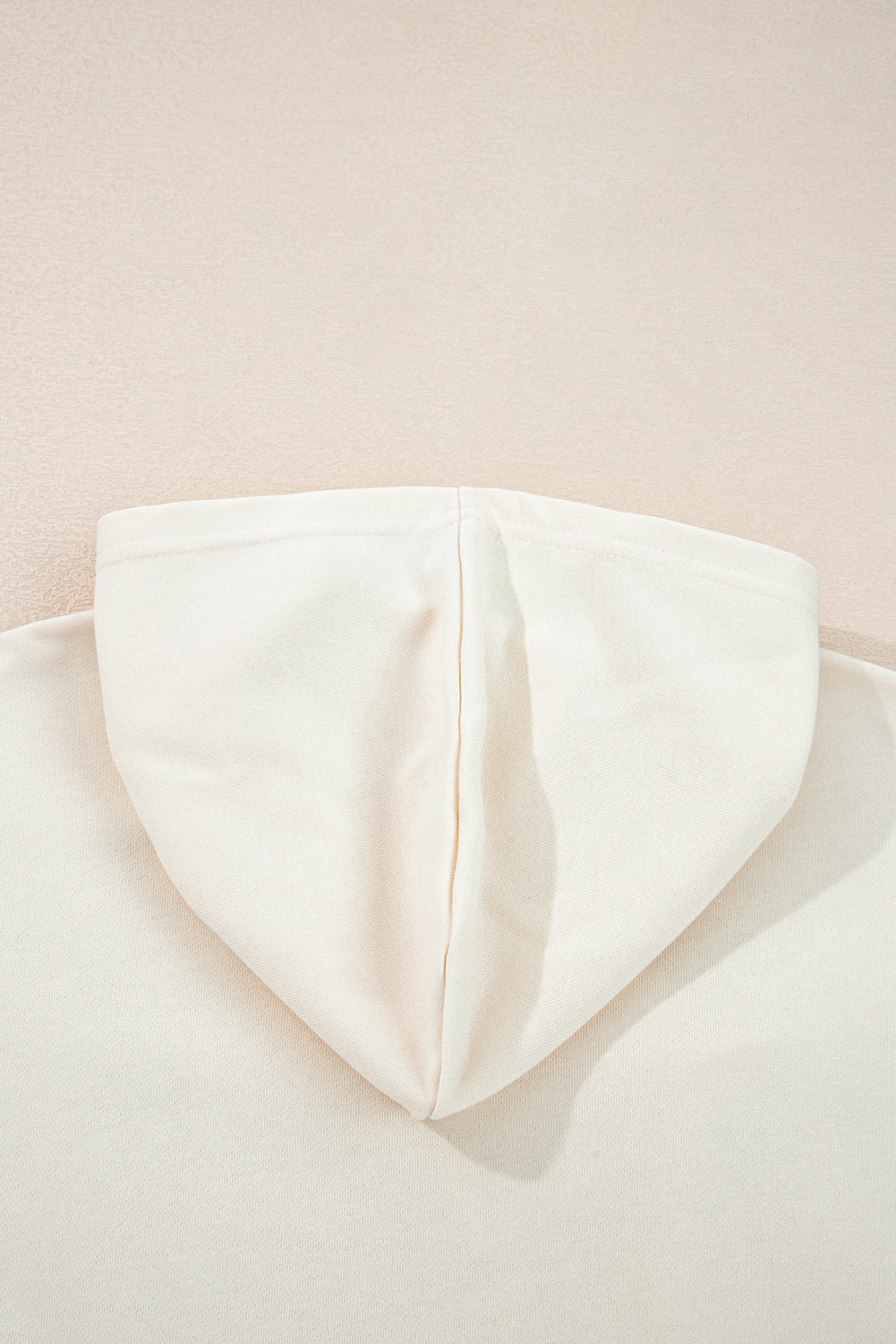 White Bow Detail Loose Hoodie