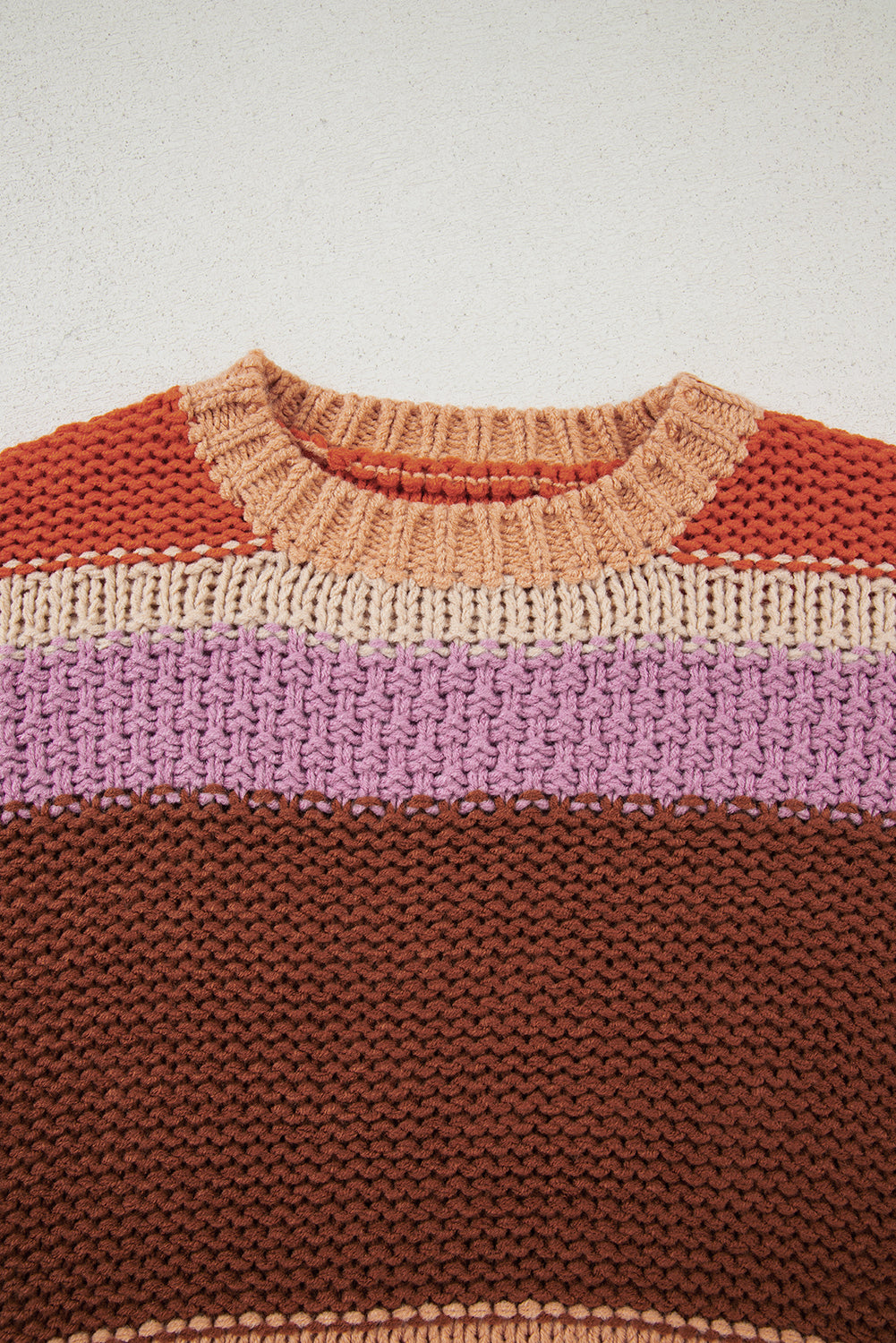 Multicolour Cropped Knitted Sweater