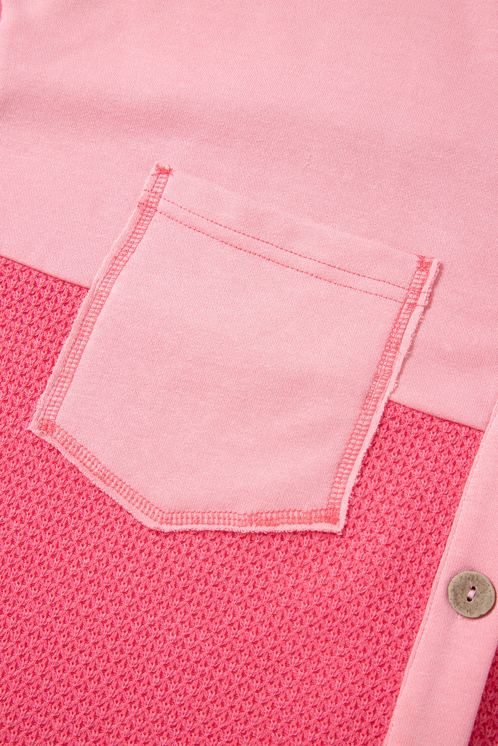 Peach Waffle Knit Shacket