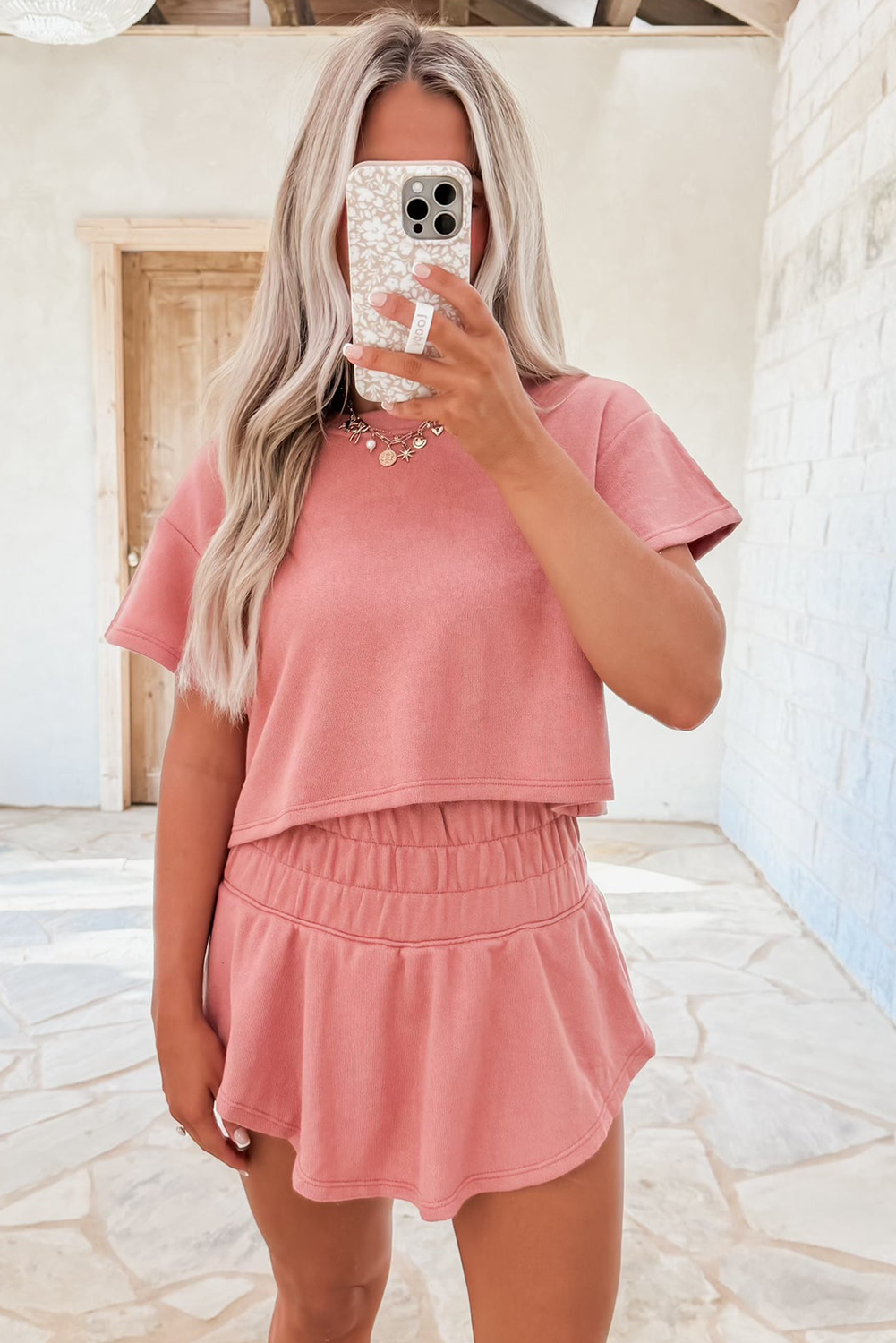 Blossom Cropped Tee & Skort Set