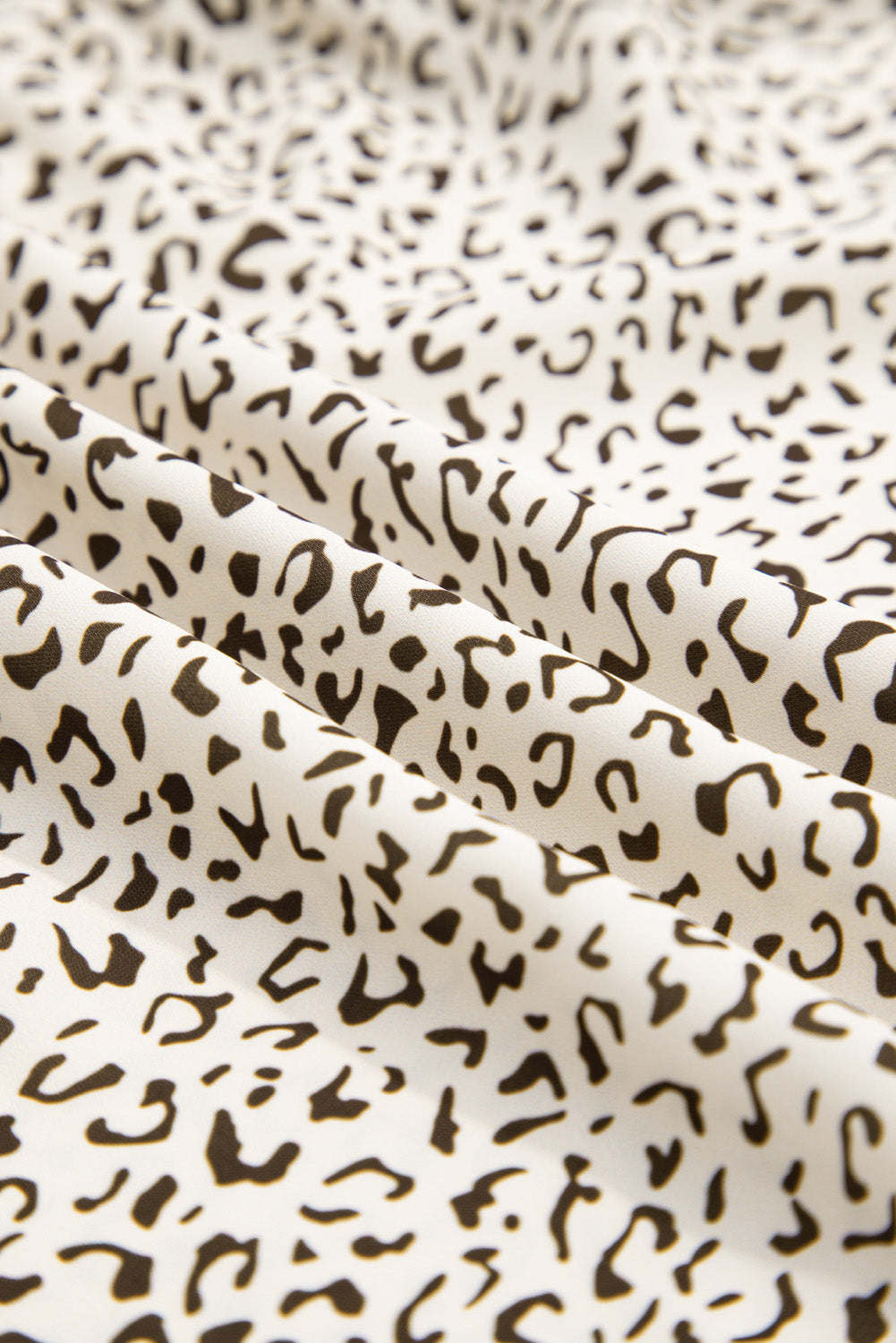Beige Leopard Print Flared Dress