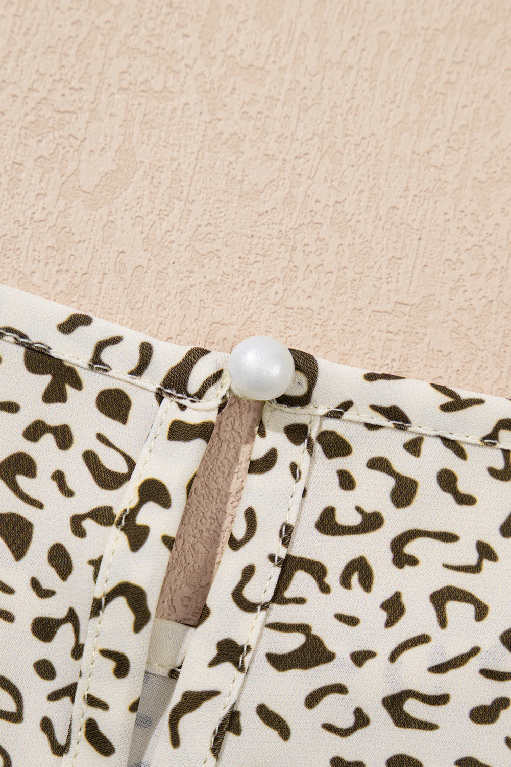Beige Leopard Print Flared Dress