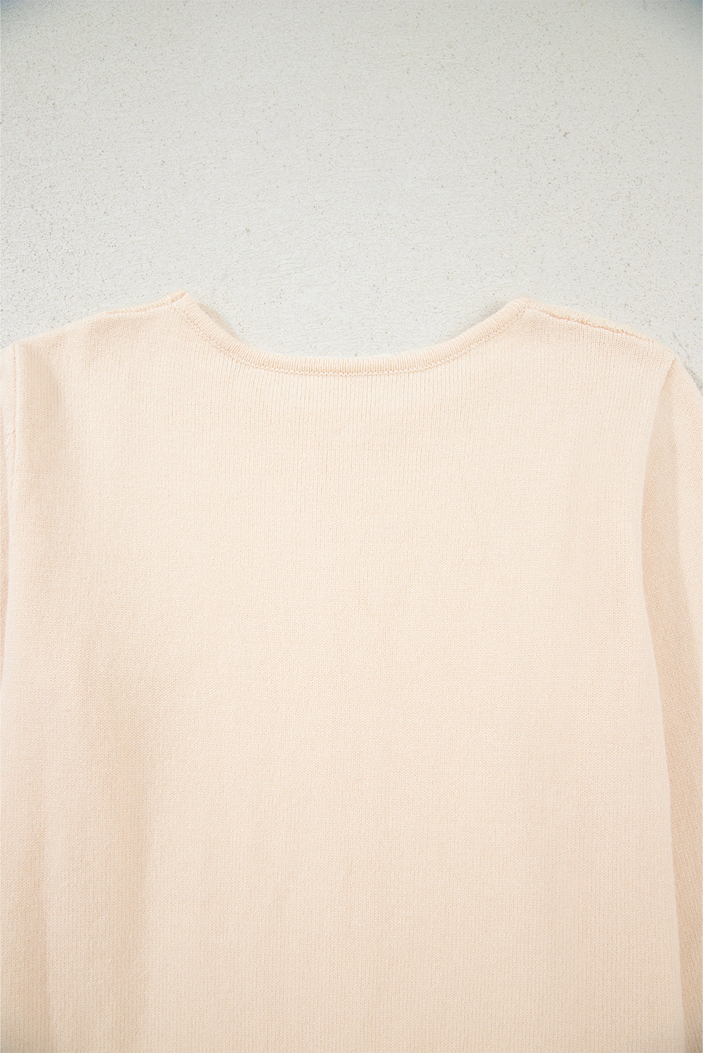 Beige Bohemian Ruffle Sweater