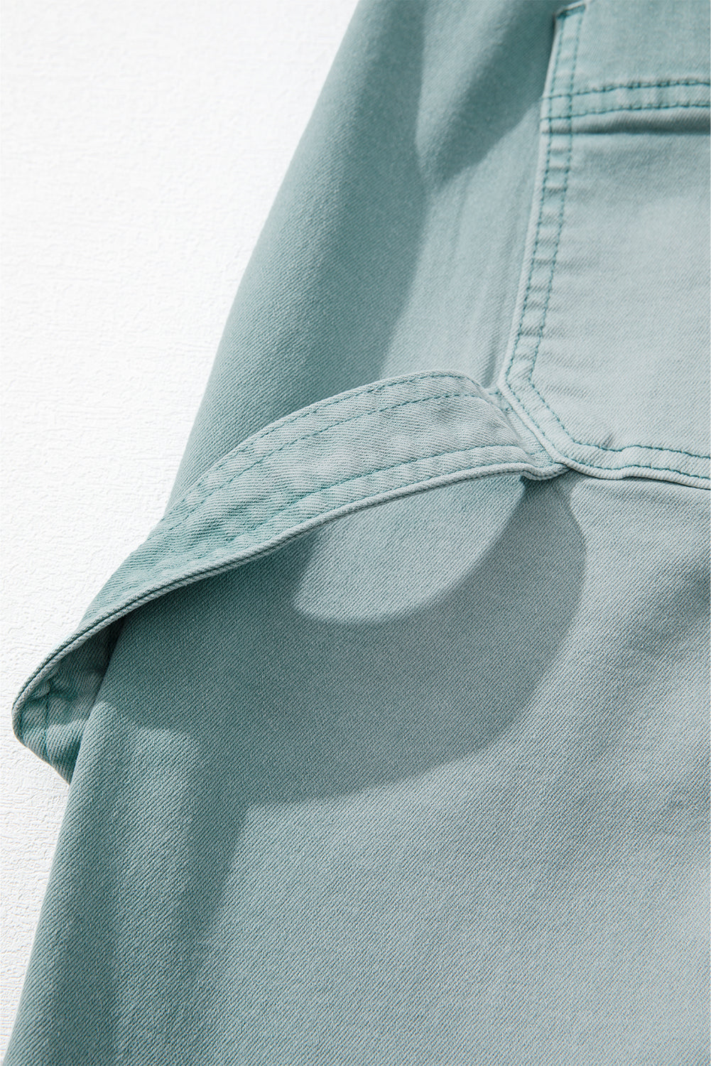 Smoke Green Mineral Wash Wide Leg Jeans
