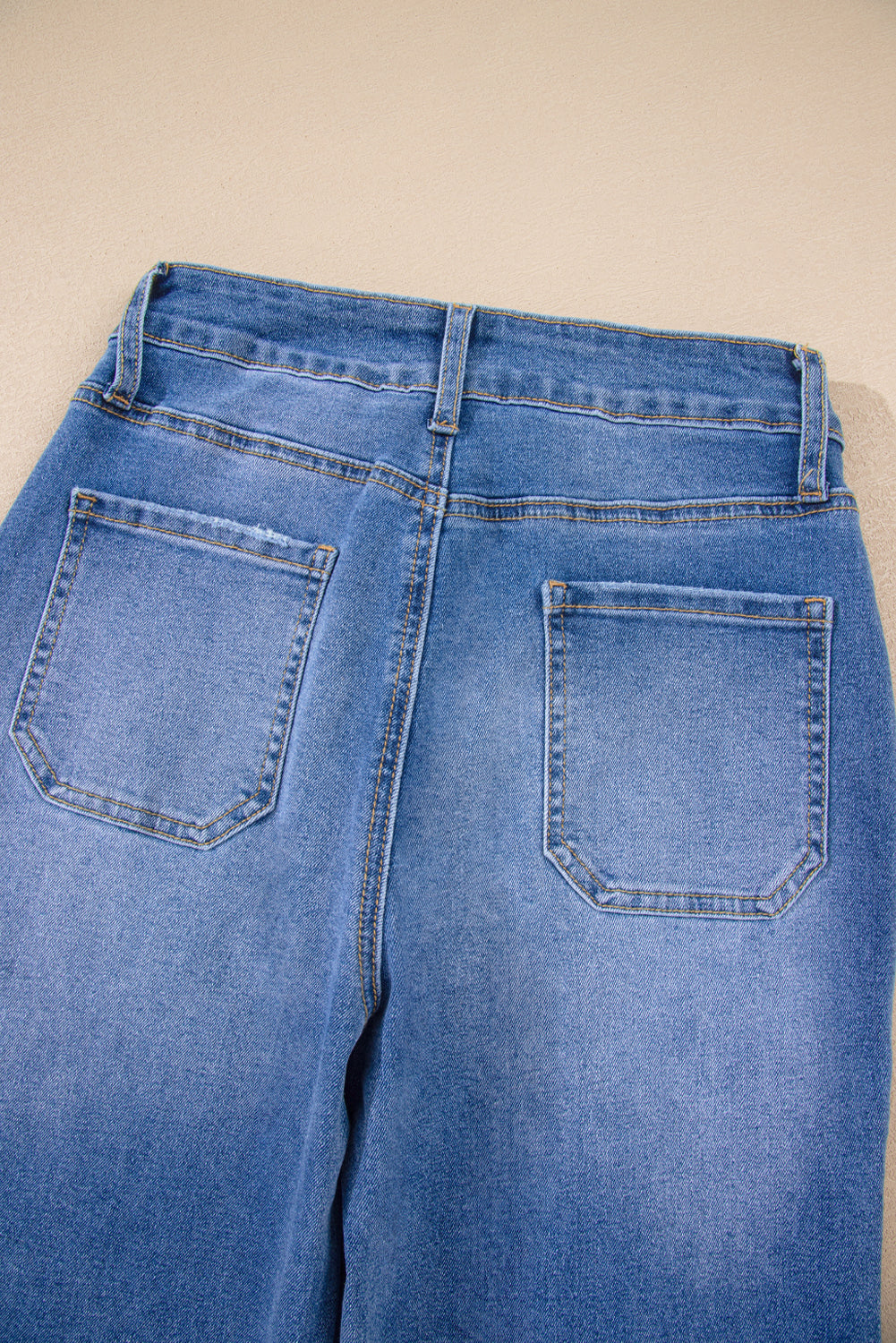 Sky Blue High Rise Wide Leg Jeans