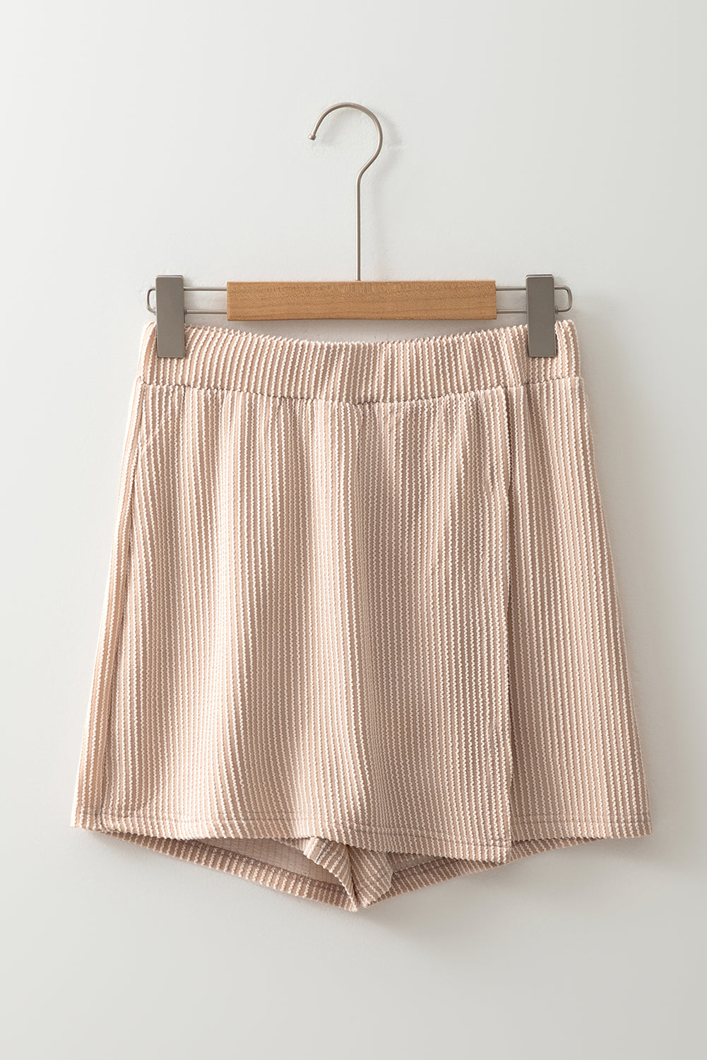 Corded High Waist Wrap Skort