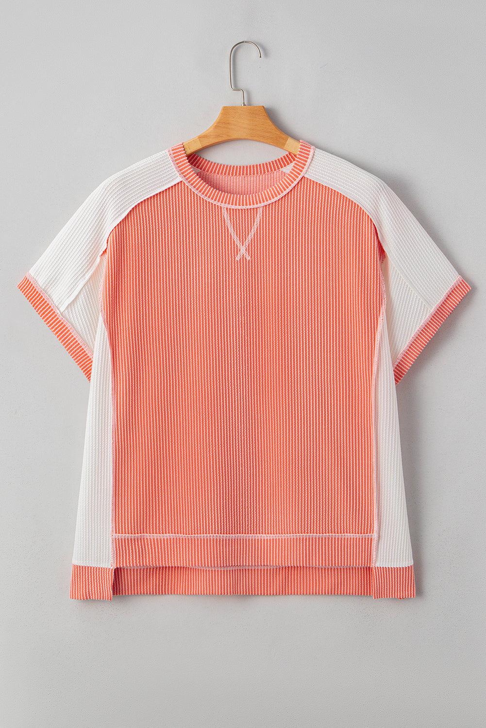 Orange Twist Colorblock Top