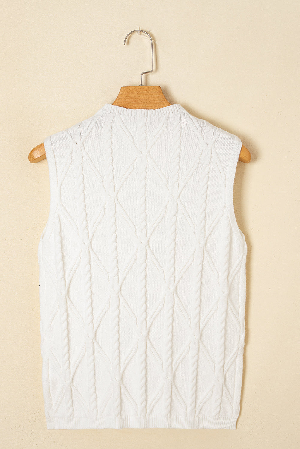 White Pearled Sweater Vest