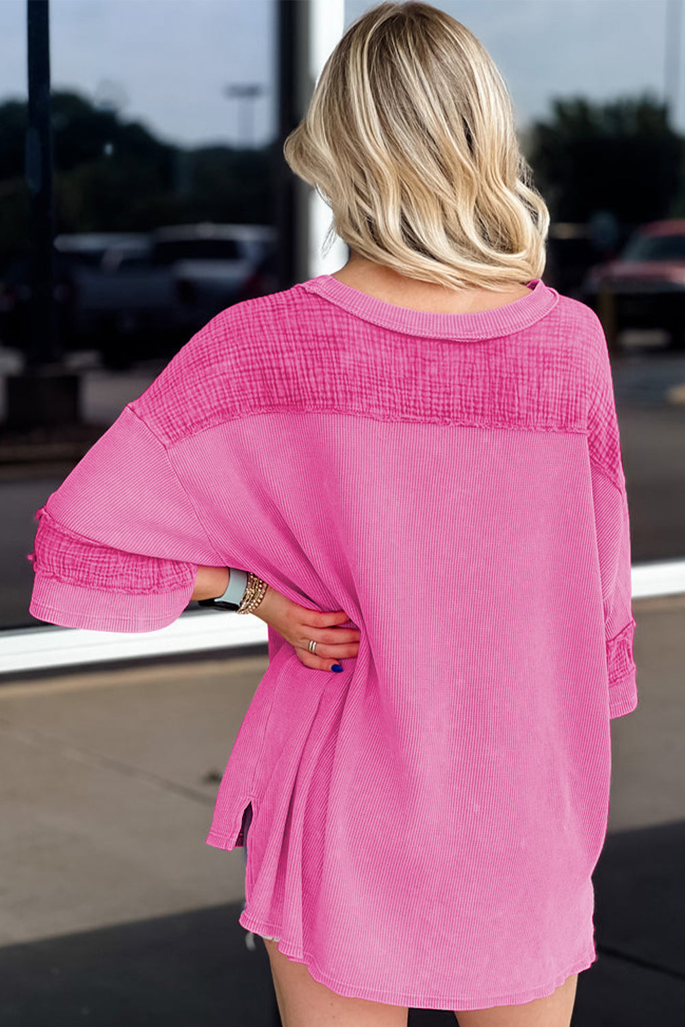 Bright Pink Oversized Top