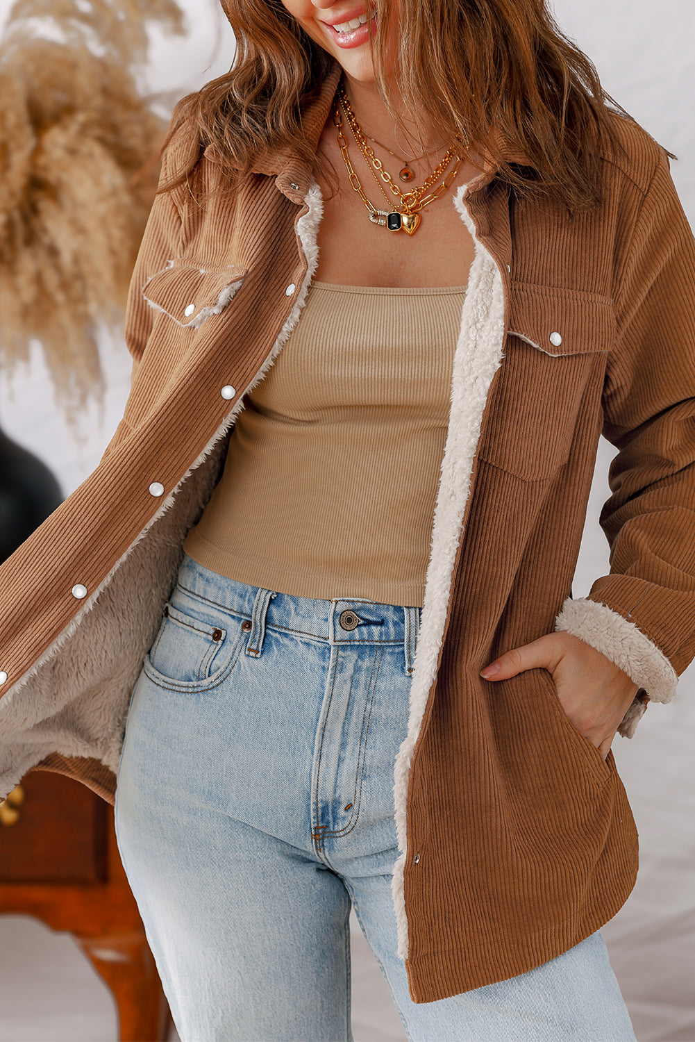 Fleece Lined Corduroy Jacket