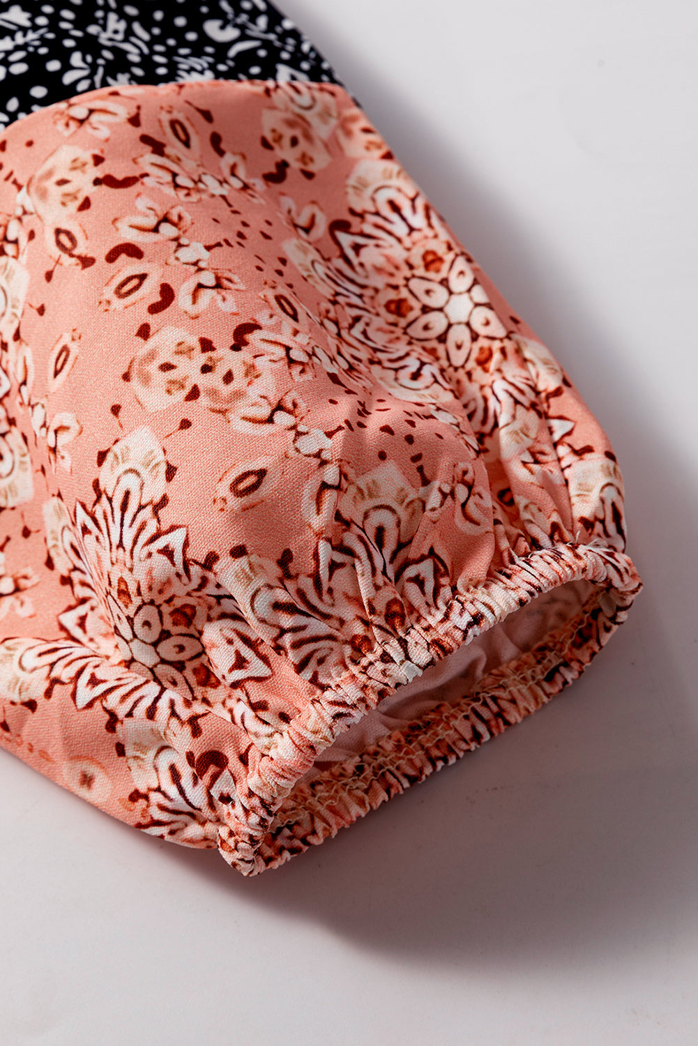 Beige Floral Patchwork Blouse