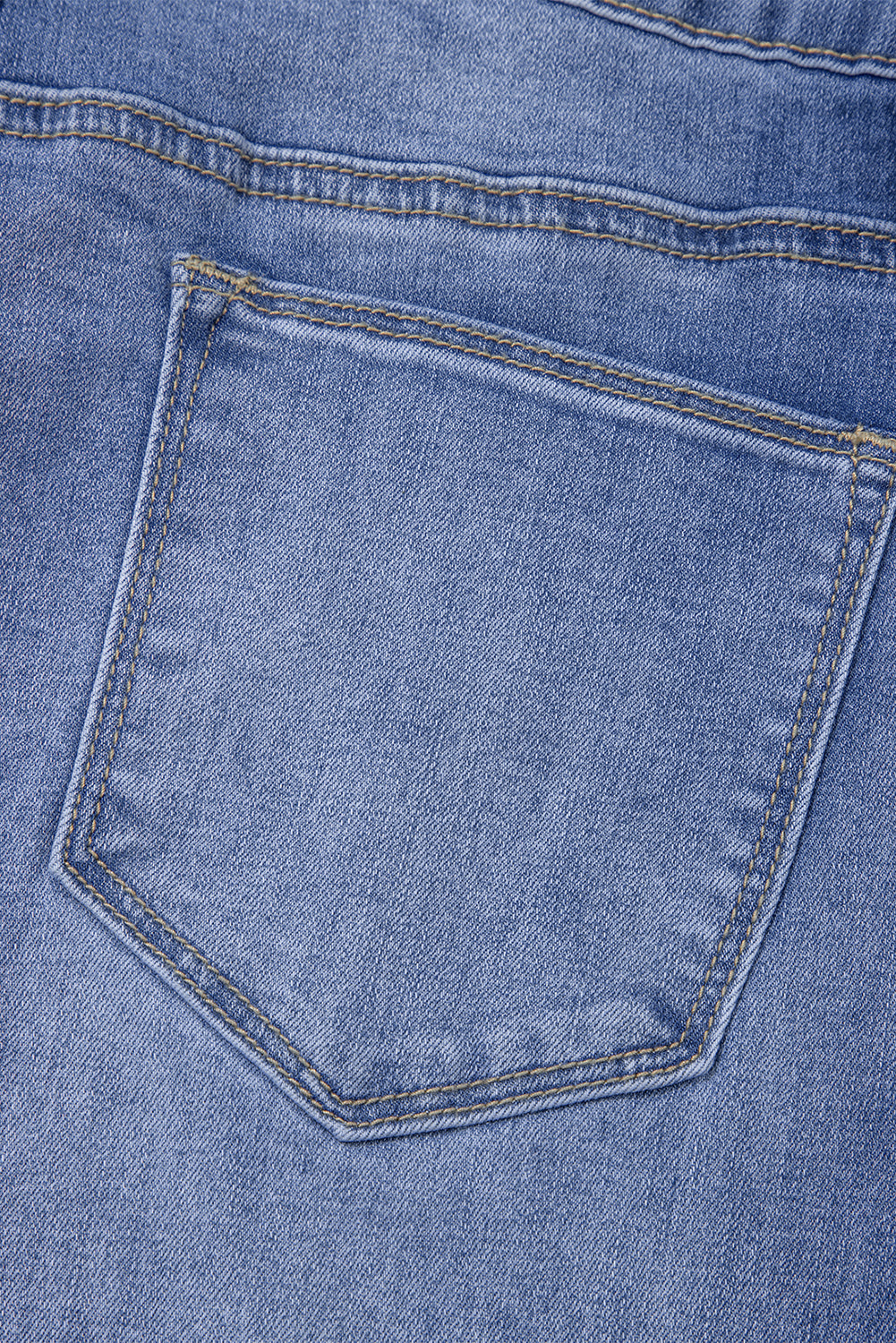 Blue Tailored Straight High Rise Jeans