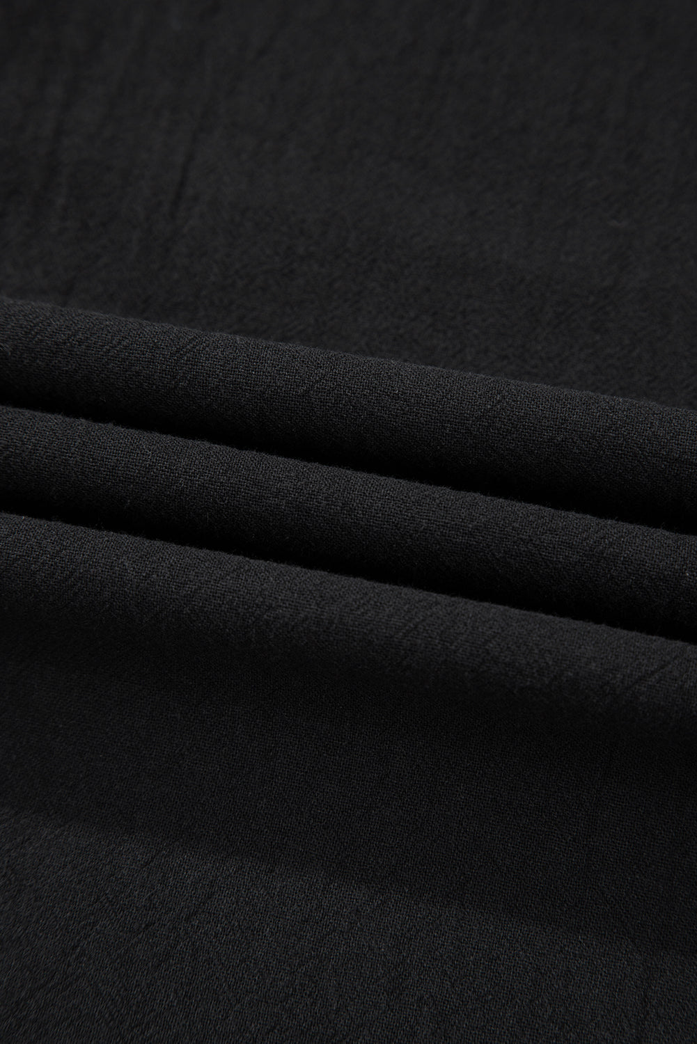 Black Smocked Wide Leg Jumpsuit