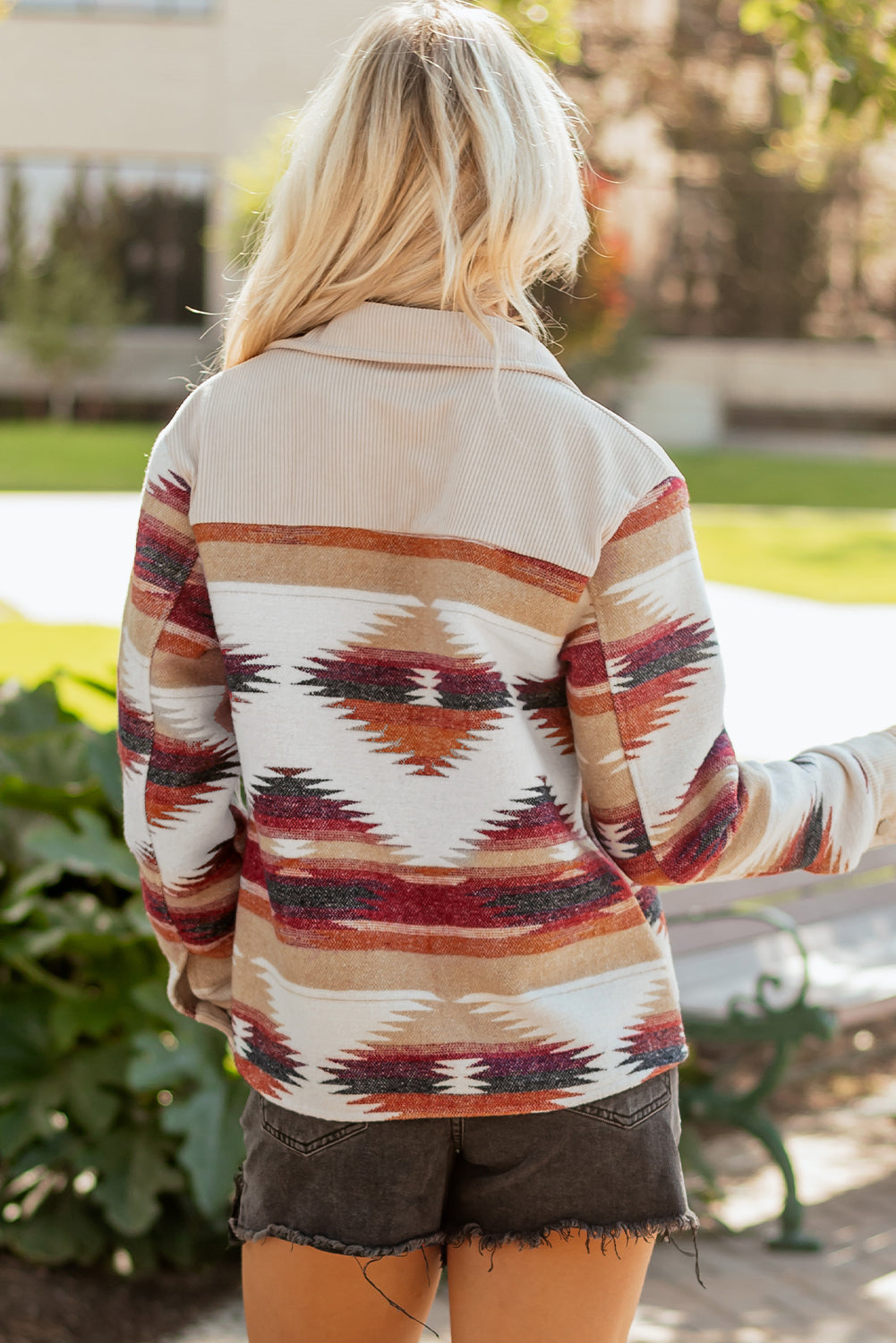 Multicolour Western Aztec Shacket