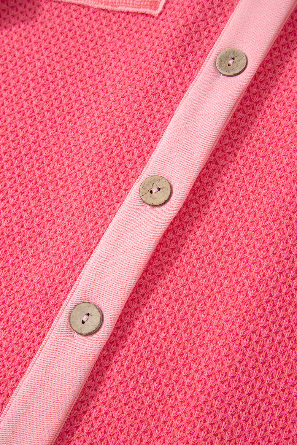Peach Waffle Knit Shacket