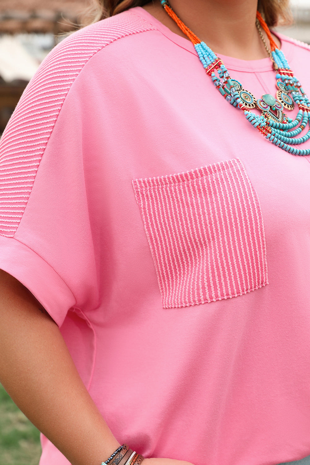 Bonbon Corded Patchwork Shirt