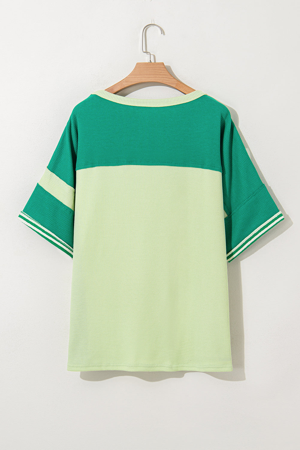 Green Stripe Patchwork Shirt