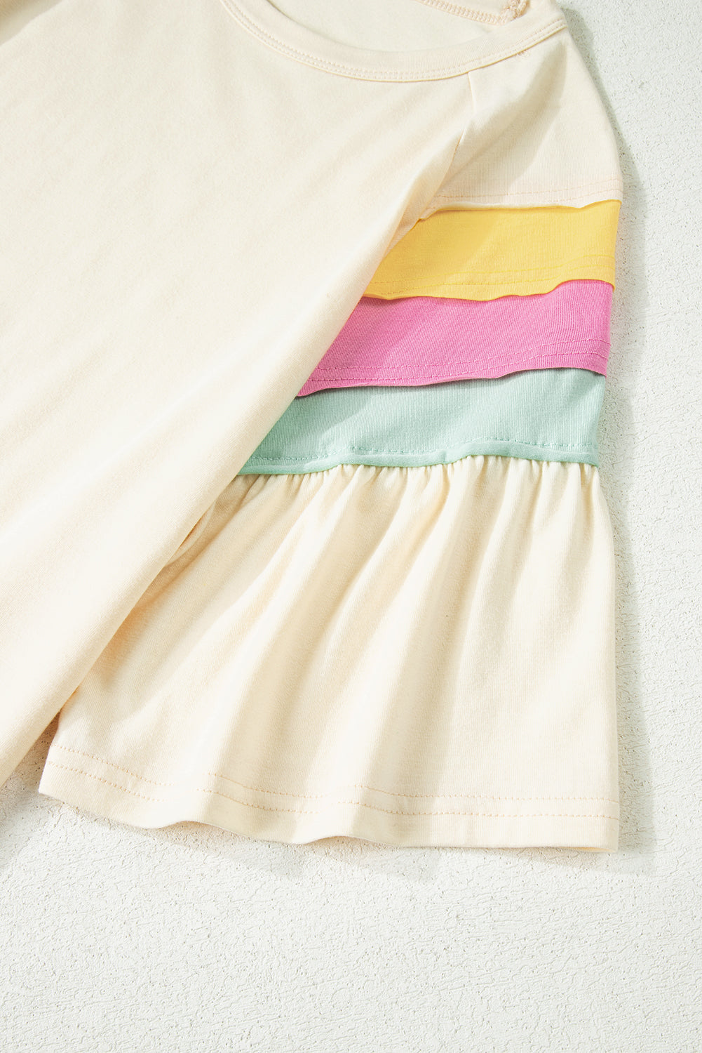 White Color Block T Shirt
