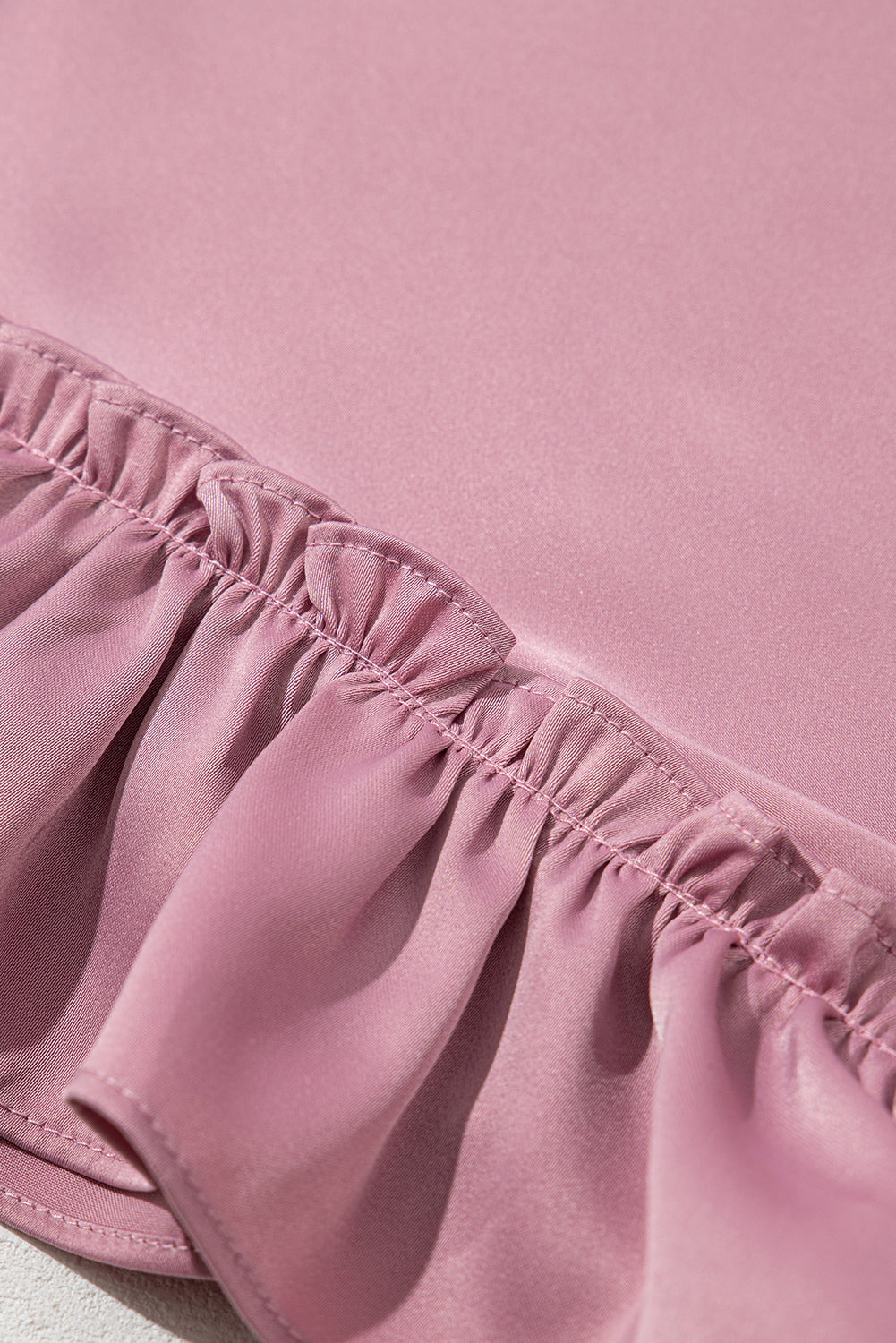 Satin Ruffle Sleeve Top