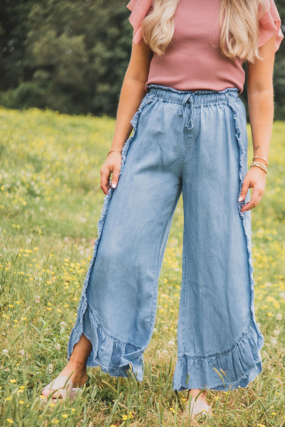 Light Wash Wide Leg Jeans