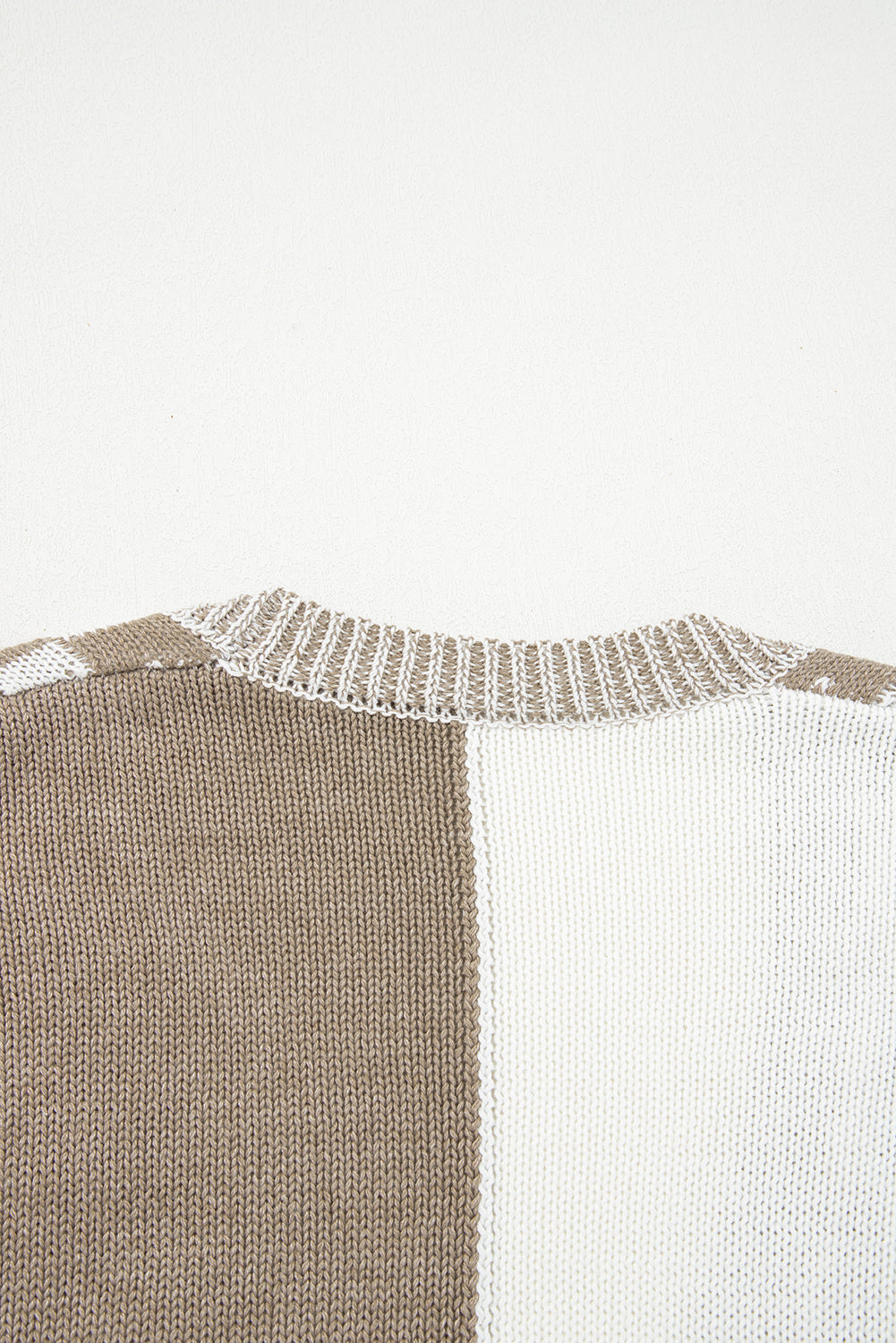 Brown Checkered Cardigan