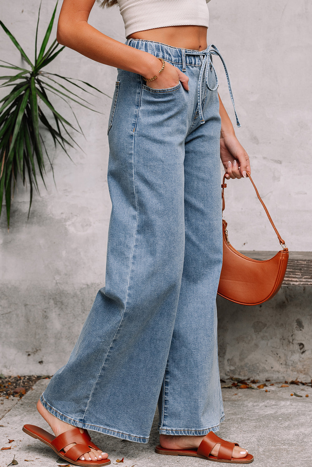 Dusk Blue Medium Wash Denim Pants