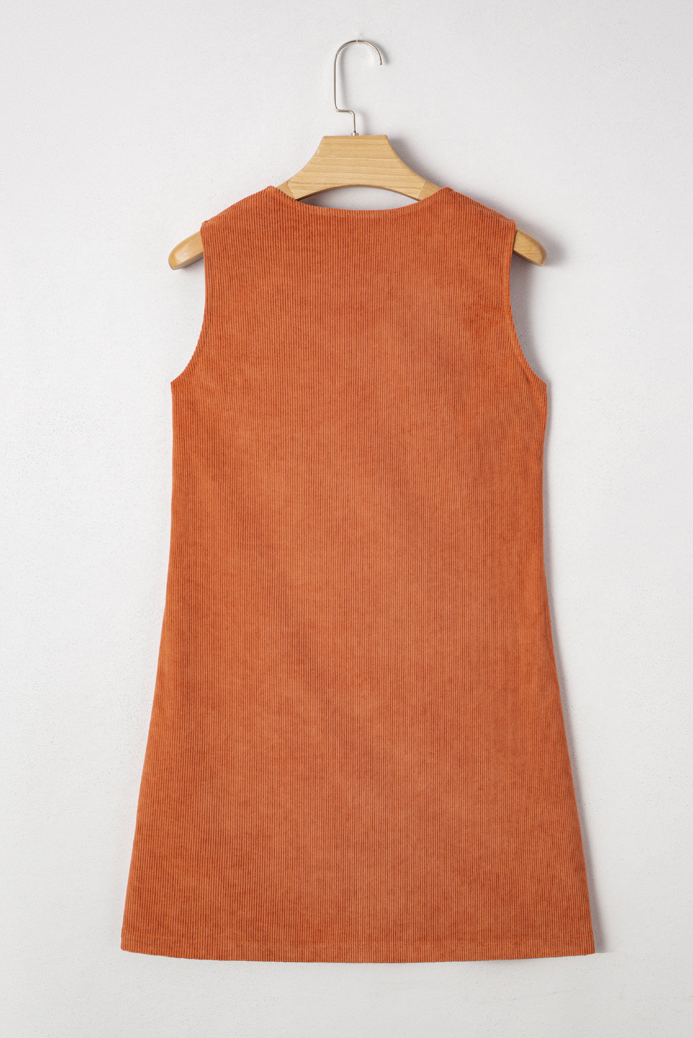 Corduroy Western Embroidered Sleeveless Mini Dress