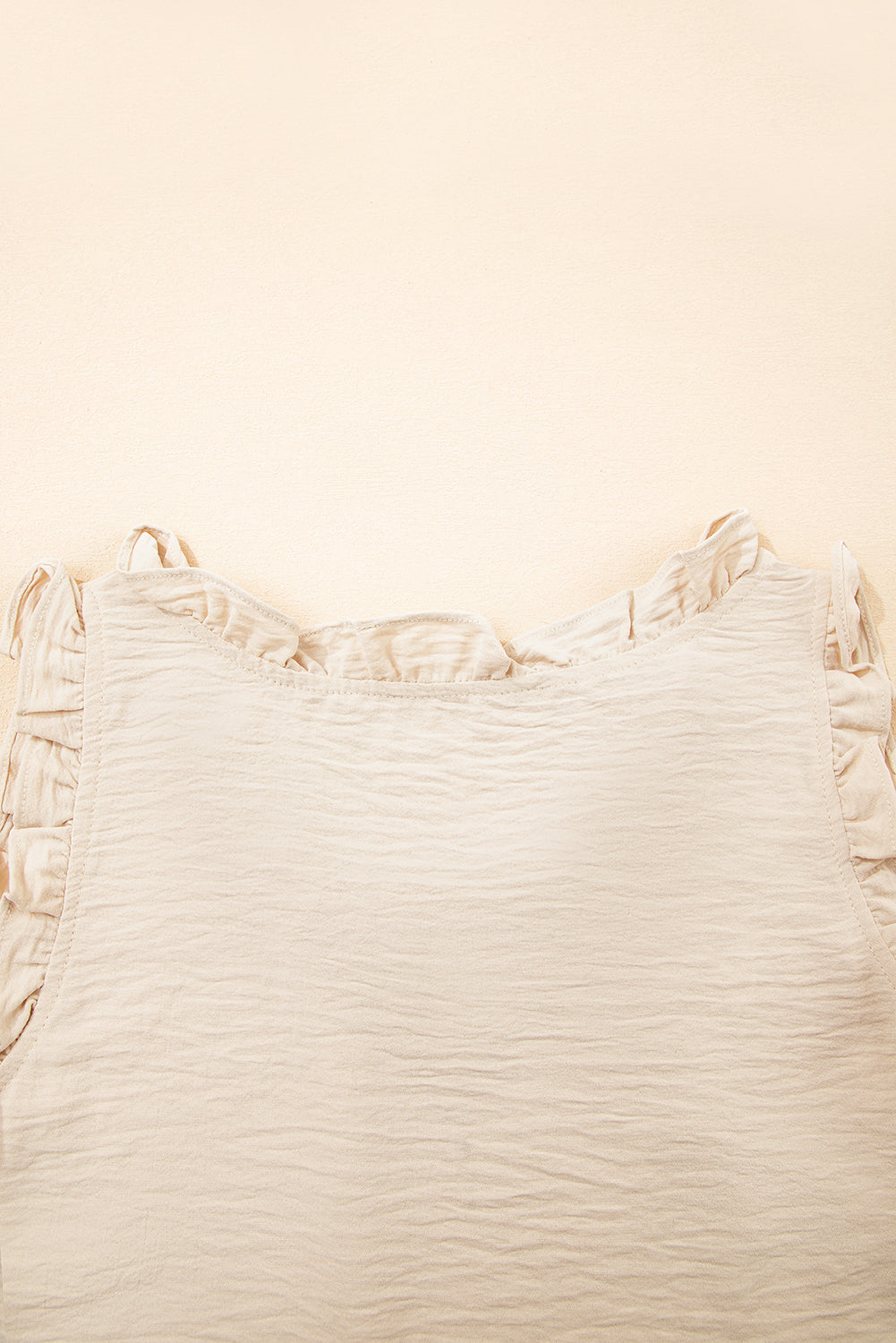 Parchment V Neck Sleeveless Top